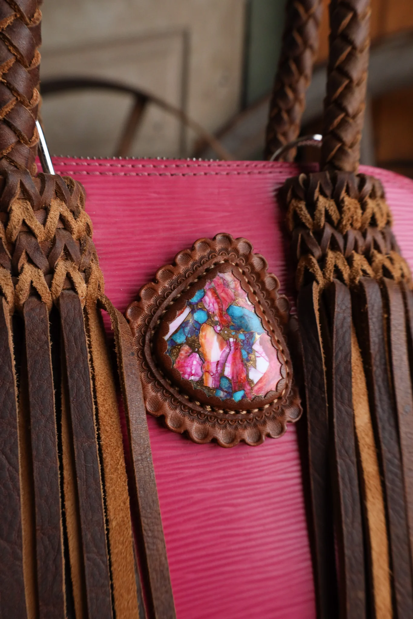 Leather And Vodka Original Alma Epi Pink 85 Carat Mojave Handbag - Image 3
