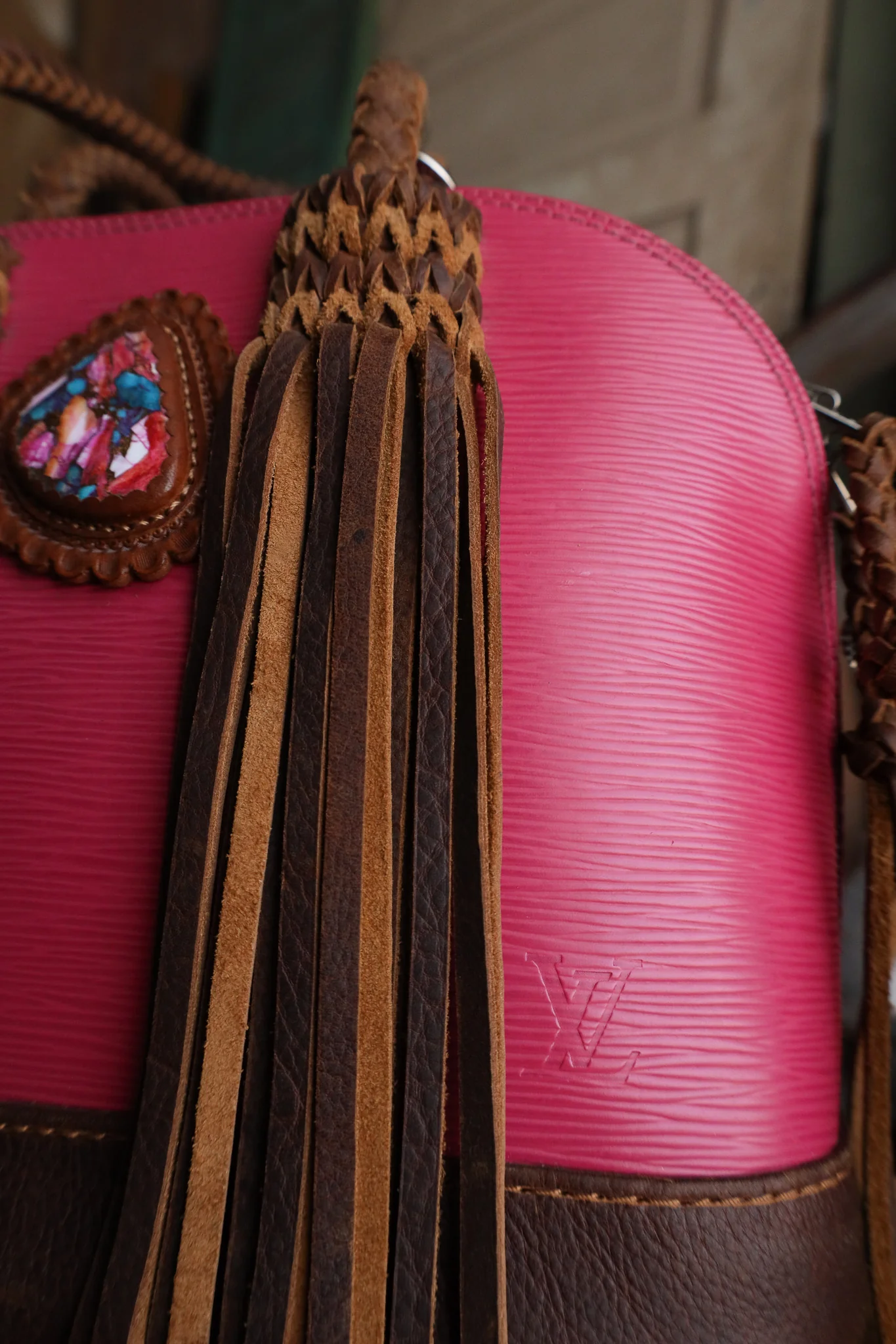 Leather And Vodka Original Alma Epi Pink 85 Carat Mojave Handbag - Image 6