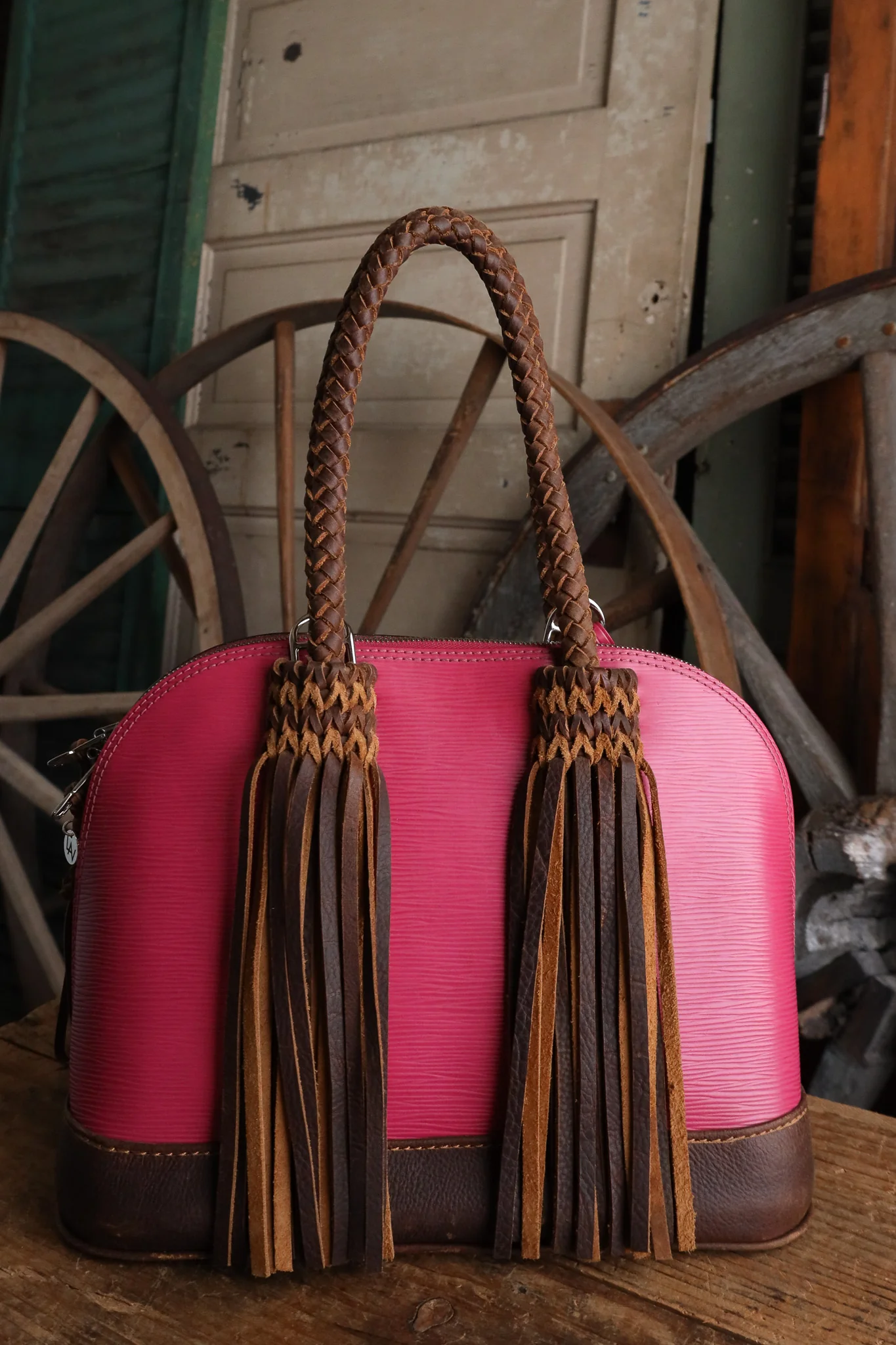 Leather And Vodka Original Alma Epi Pink 85 Carat Mojave Handbag - Image 7
