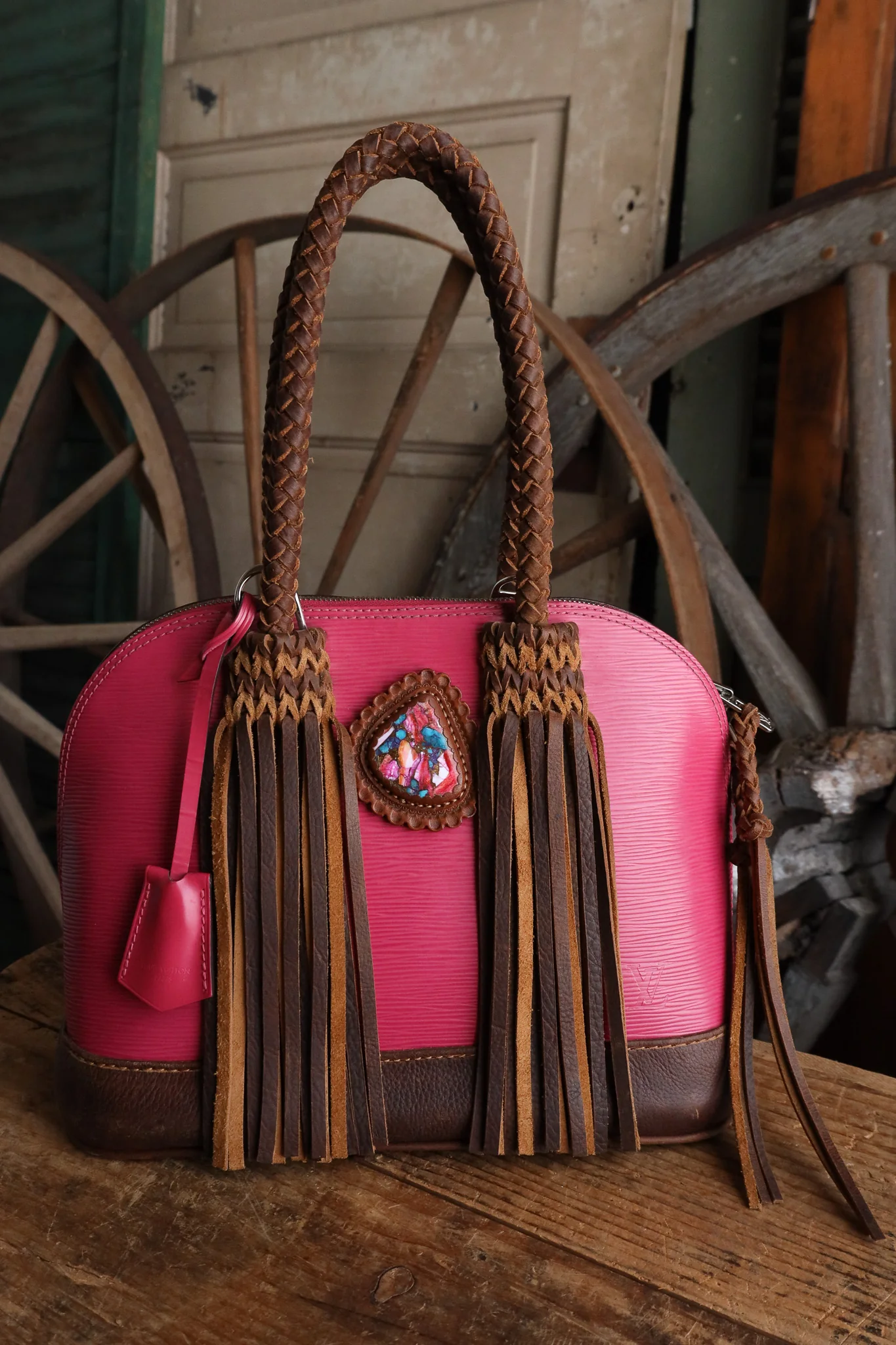 Leather And Vodka Original Alma Epi Pink 85 Carat Mojave Handbag - Image 8