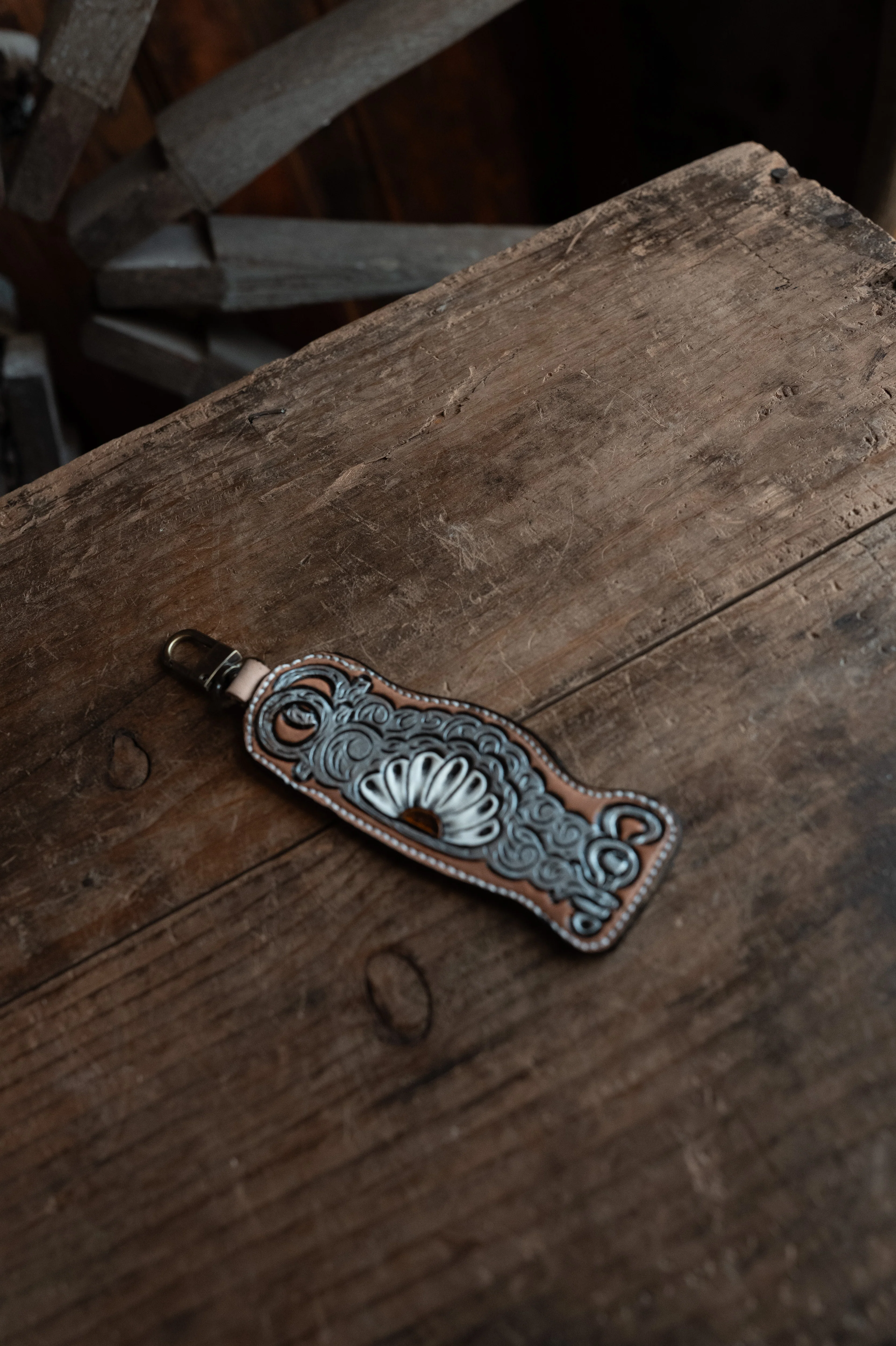 JRW Leather Silver Bits With Daisy Bag Charm - Image 4