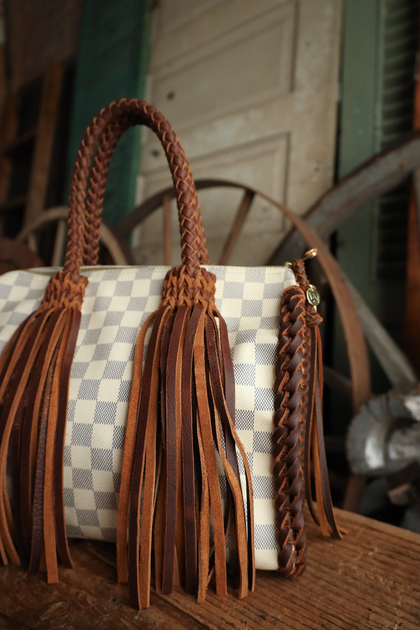 Leather And Vodka Speedy 30 Chocolate Braided Bag - Image 5