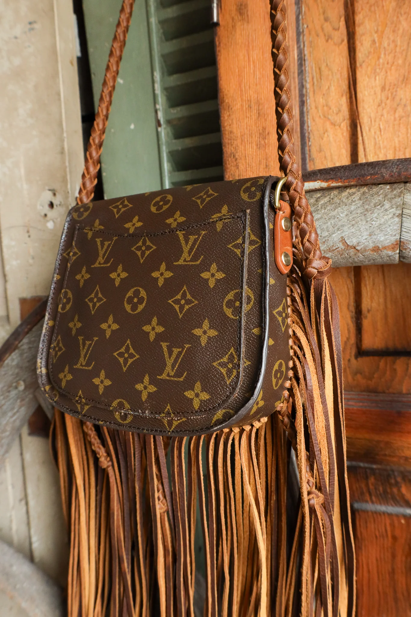Leather and Vodka Saint Cloud MM Camel Fringe Handbag - Image 10