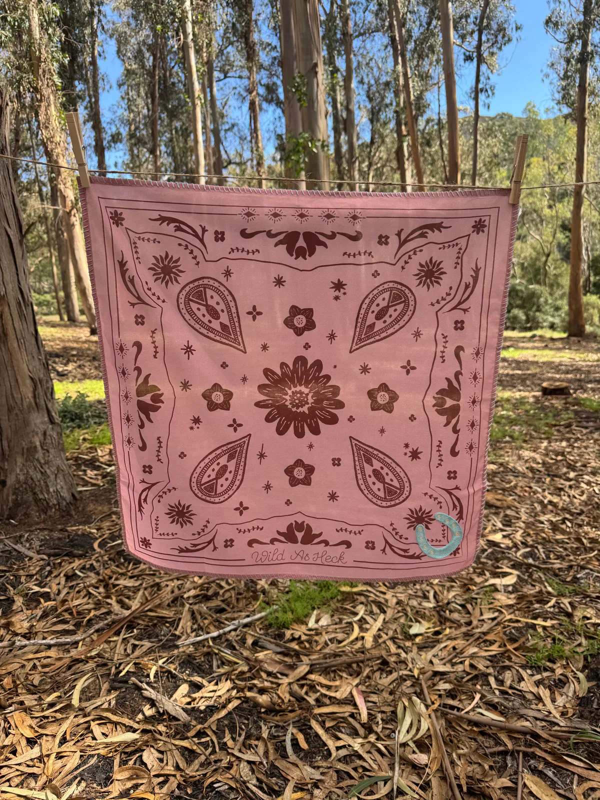 Wild As Heck The Horseshoe Bandana - Image 2