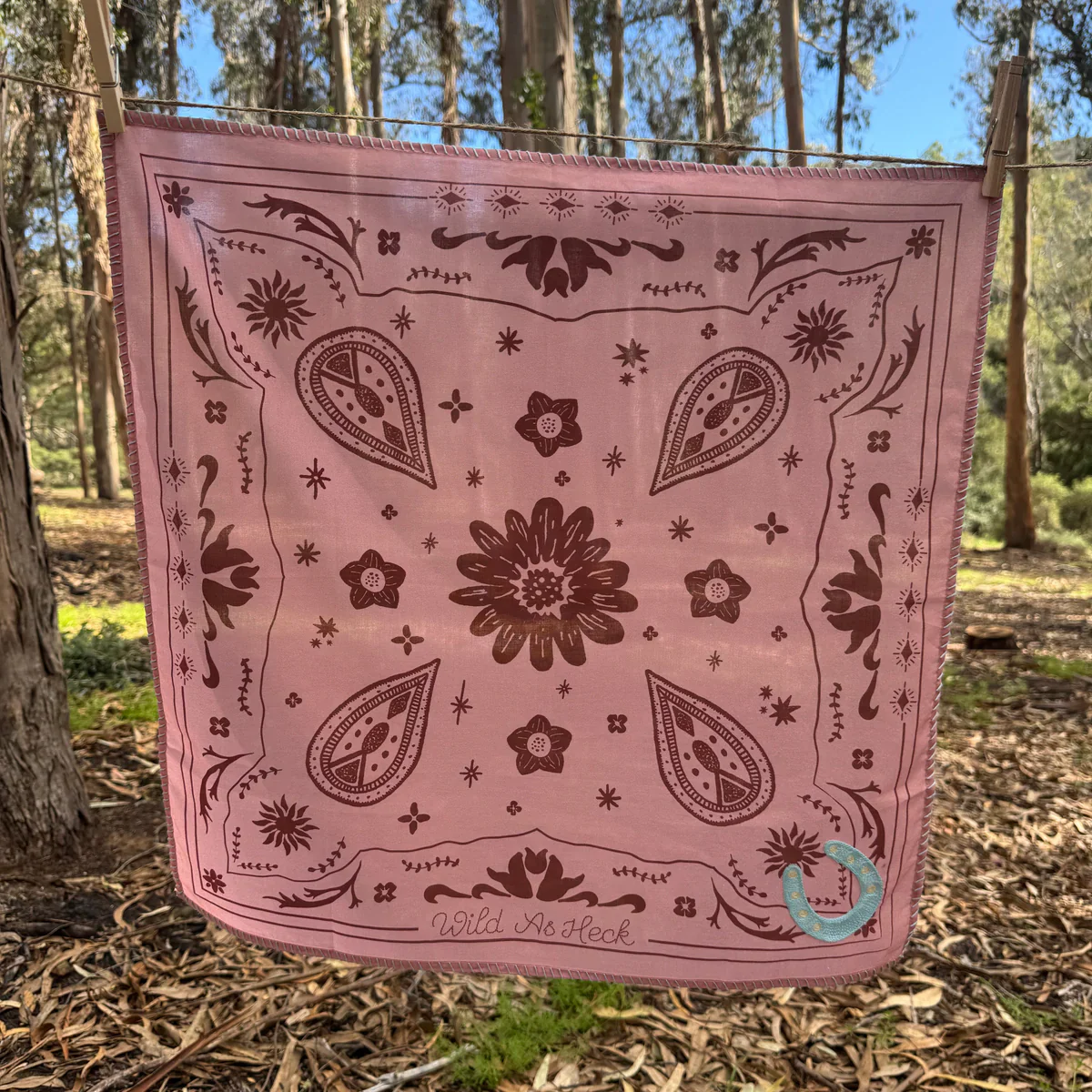 Wild As Heck The Horseshoe Bandana - Image 3