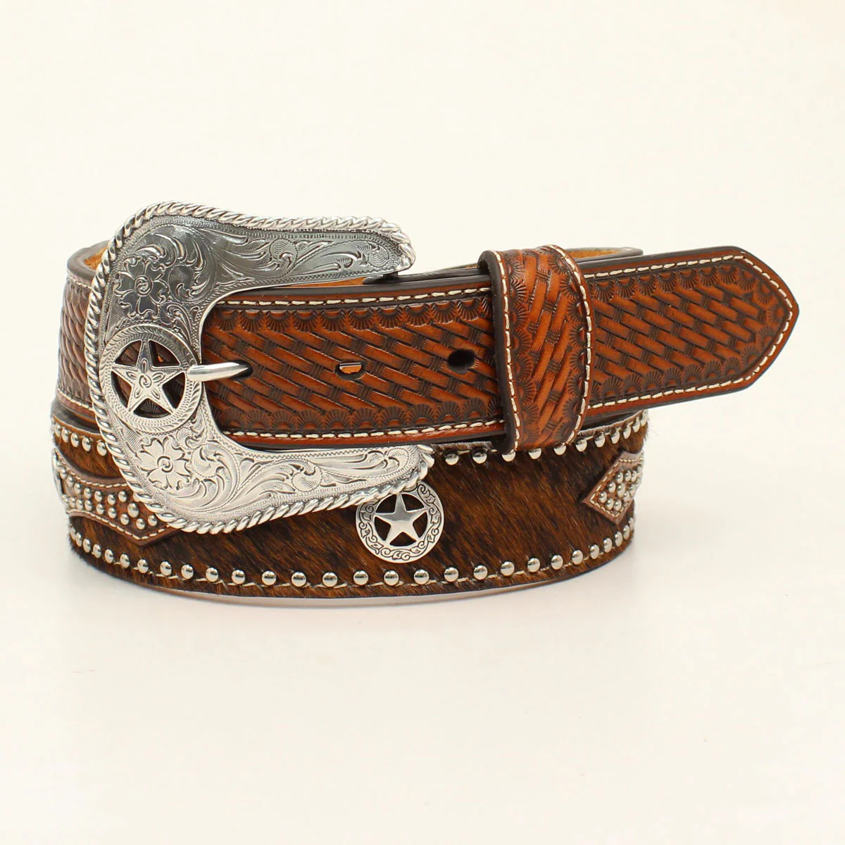 NOCONA MEN'S BLACK BULLHIDE BELT
