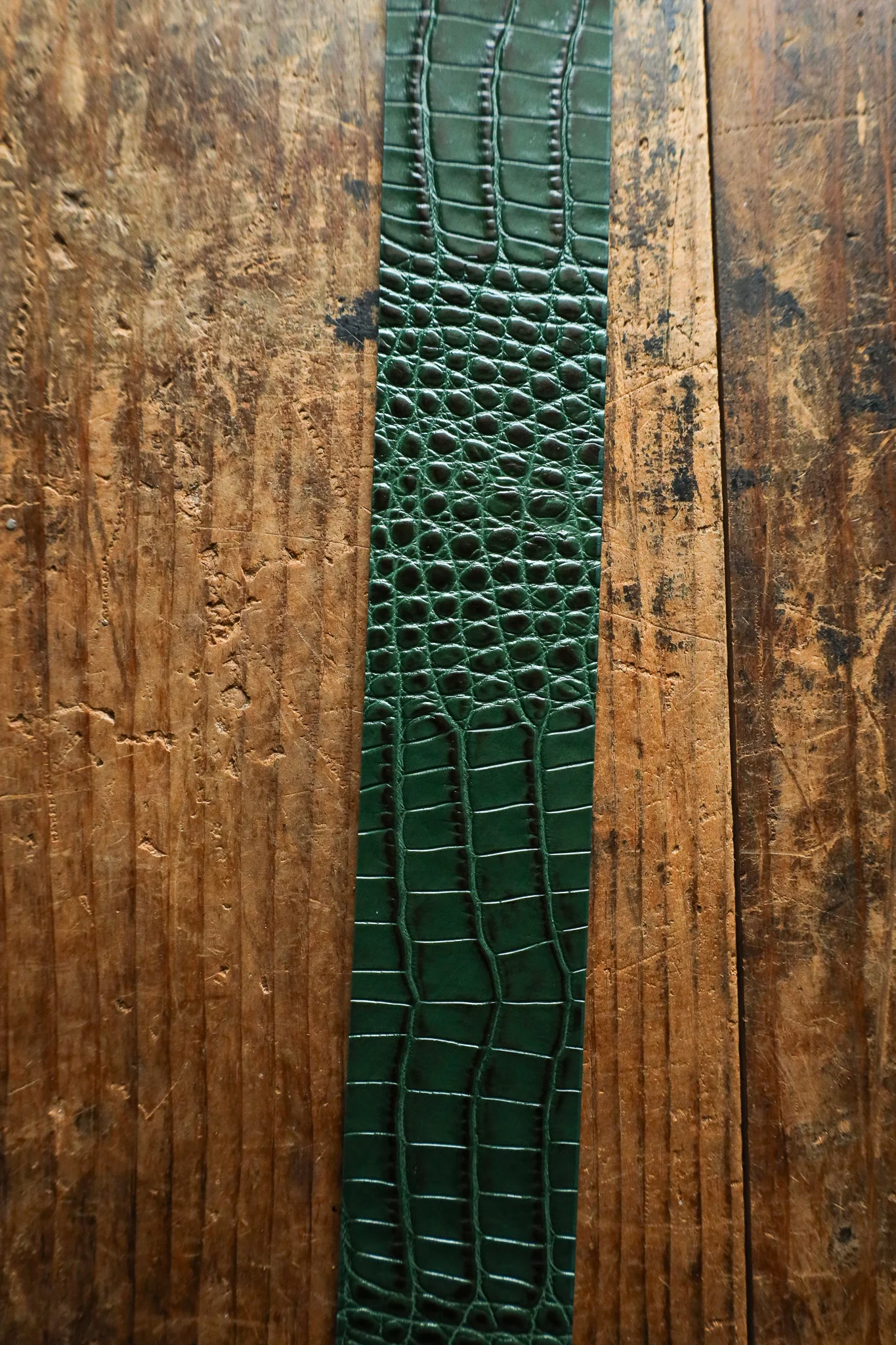 STREETS AHEAD BIG BUCKLE BELT- GREEN CROCODILE - Image 5