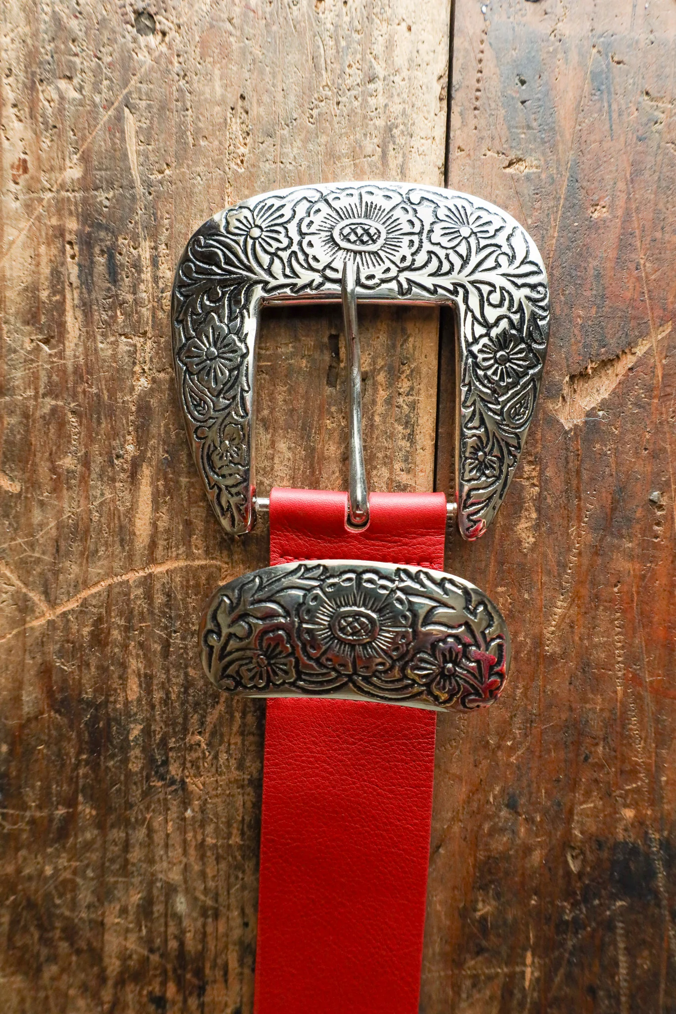 STREETS AHEAD BIG BUCKLE BELT- RED - Image 4
