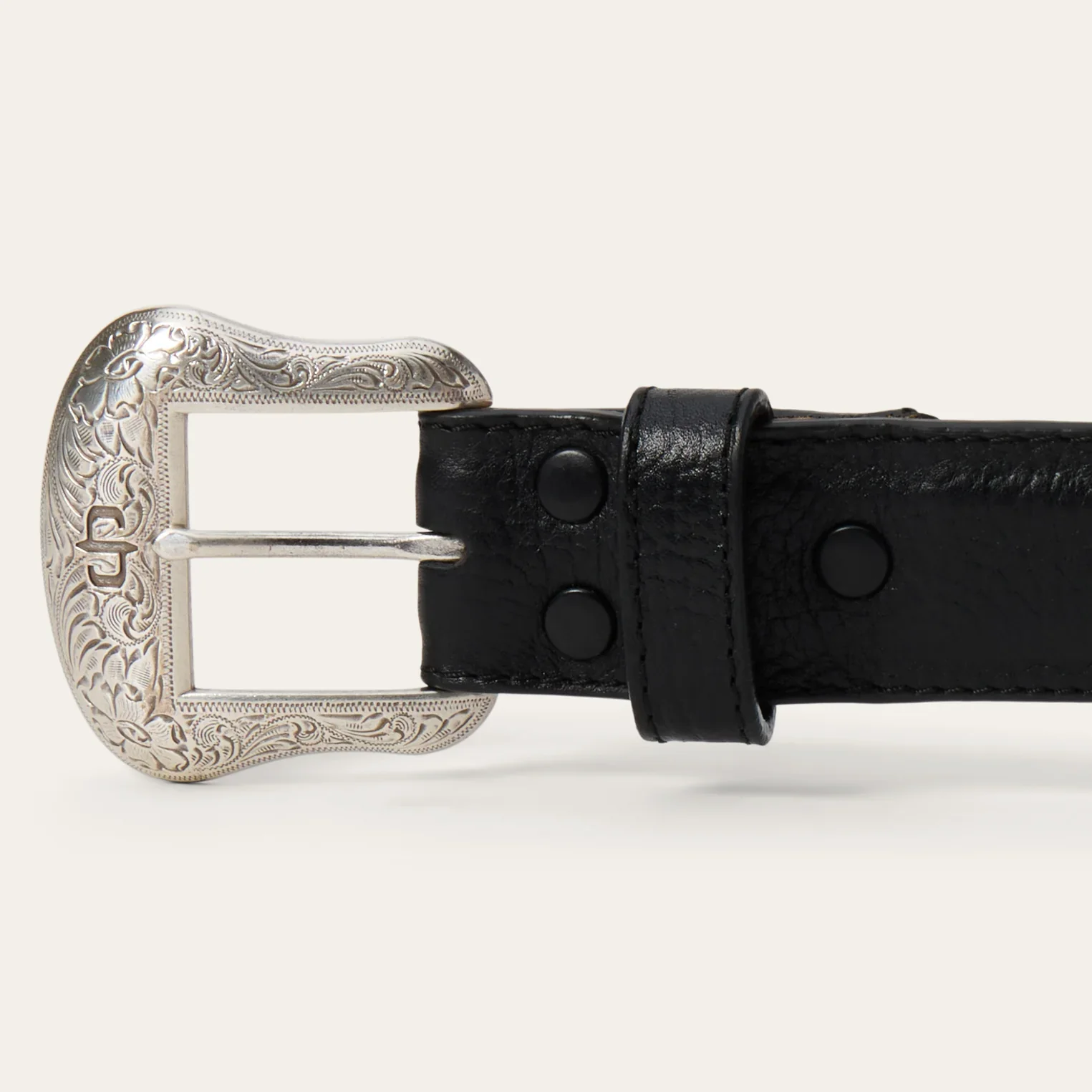 Stetson Bison Leather Concho Belt - Image 4