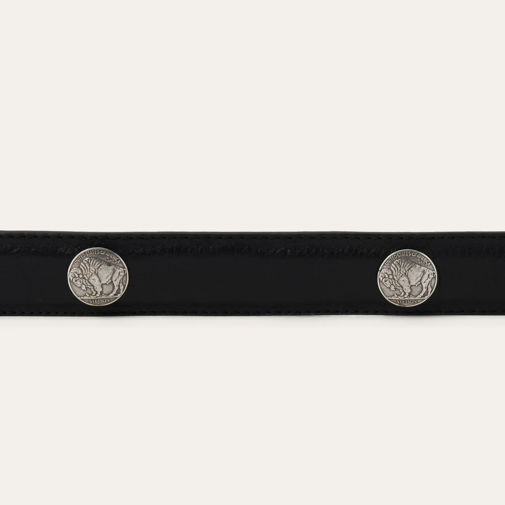 Stetson Bison Leather Concho Belt - Image 5