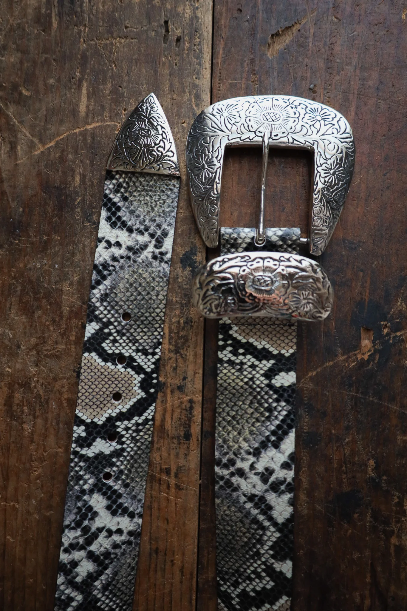 STREETS AHEAD BIG BUCKLE BELT- BLACK SNAKE - Image 3