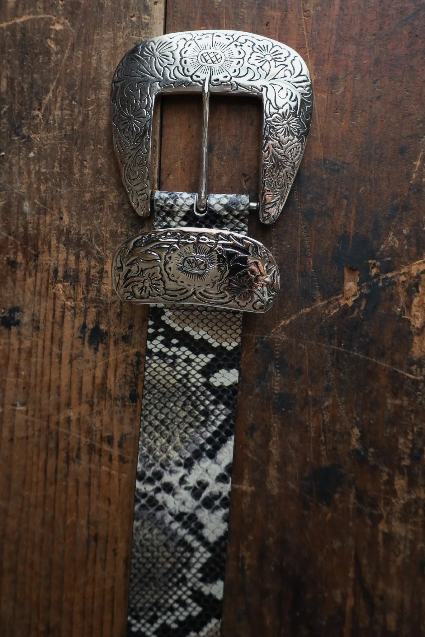 STREETS AHEAD BIG BUCKLE BELT- BLACK SNAKE - Image 4