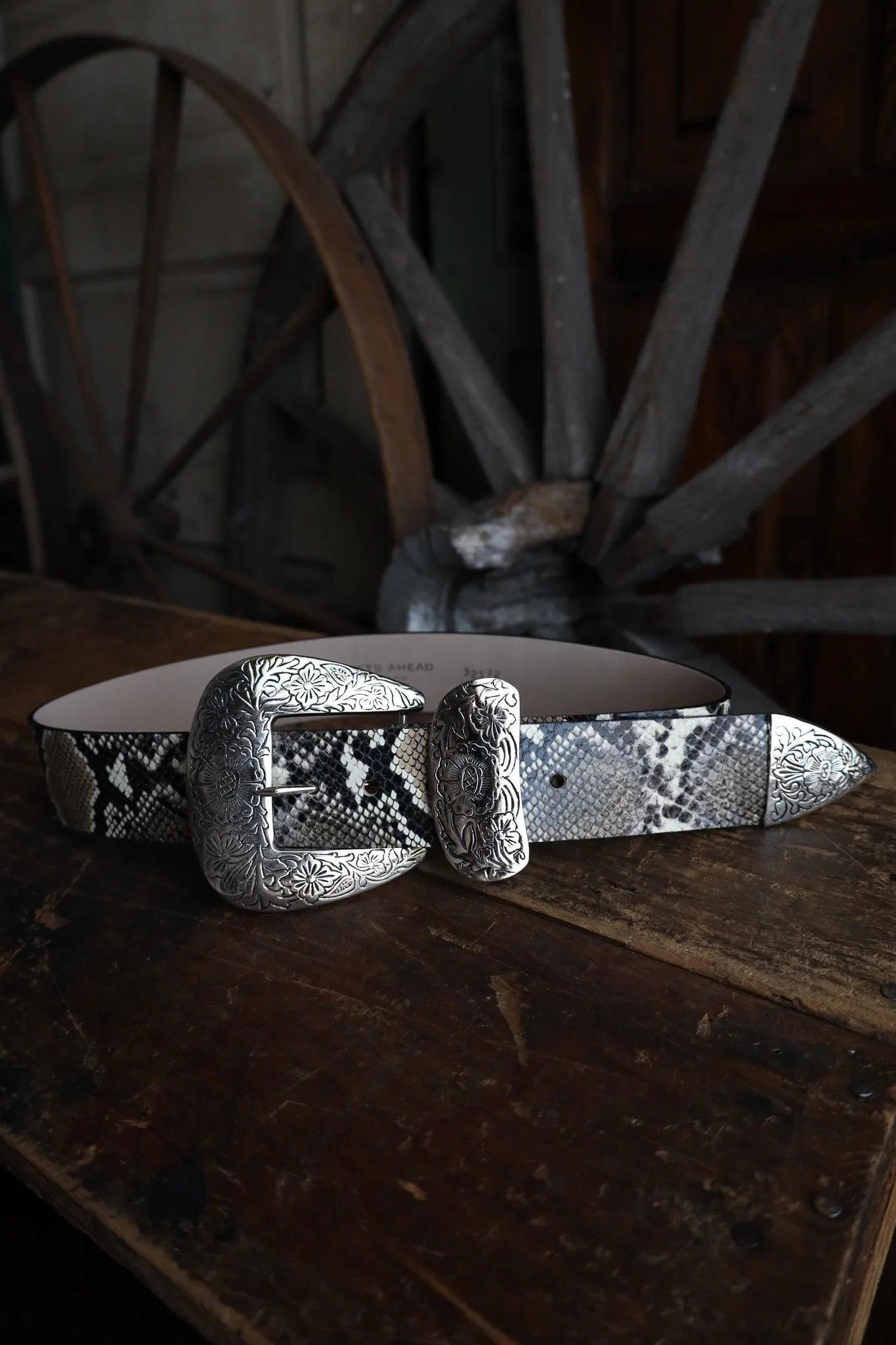 STREETS AHEAD BIG BUCKLE BELT- BLACK SNAKE - Image 7
