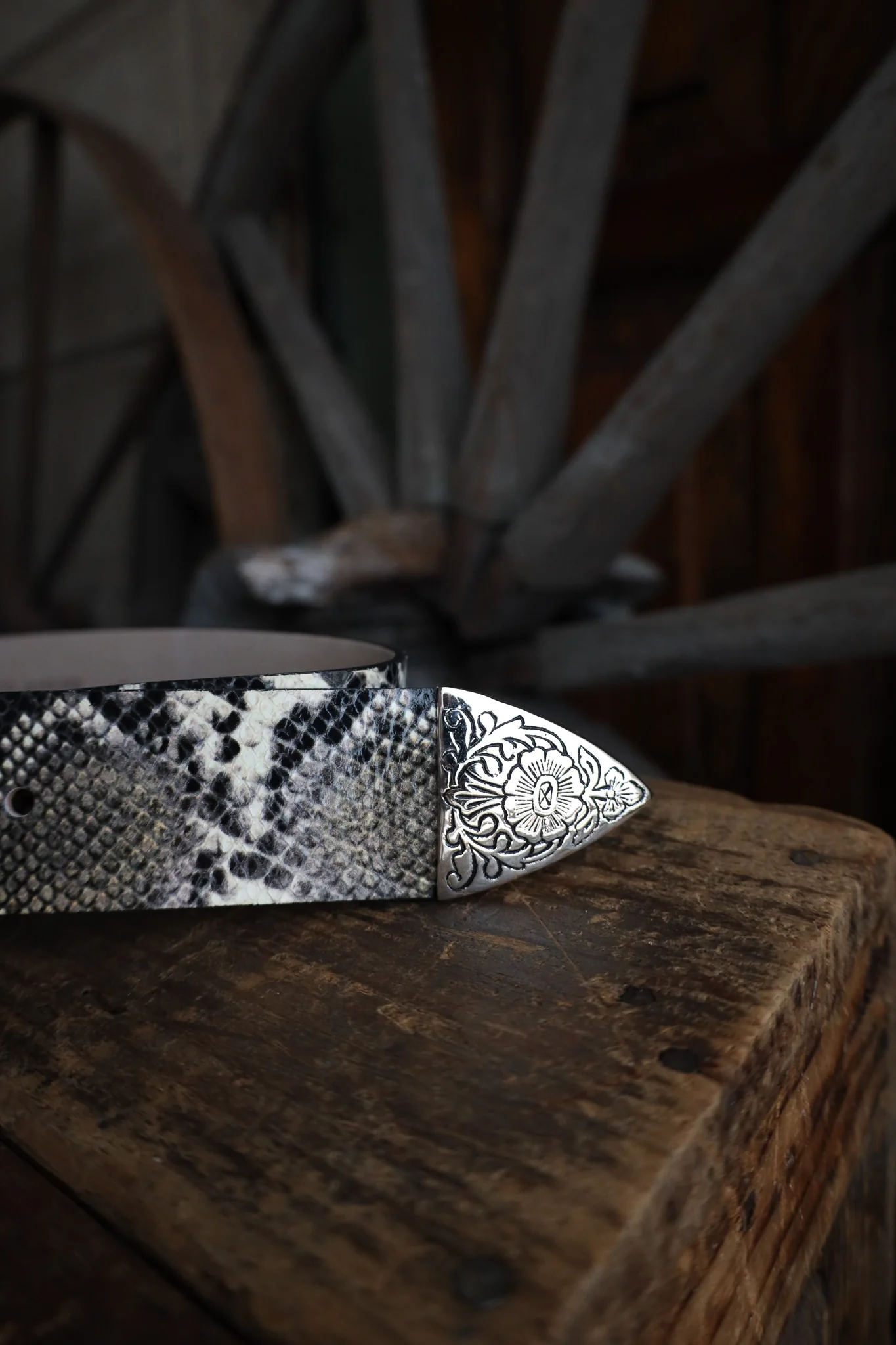 STREETS AHEAD BIG BUCKLE BELT- BLACK SNAKE - Image 9