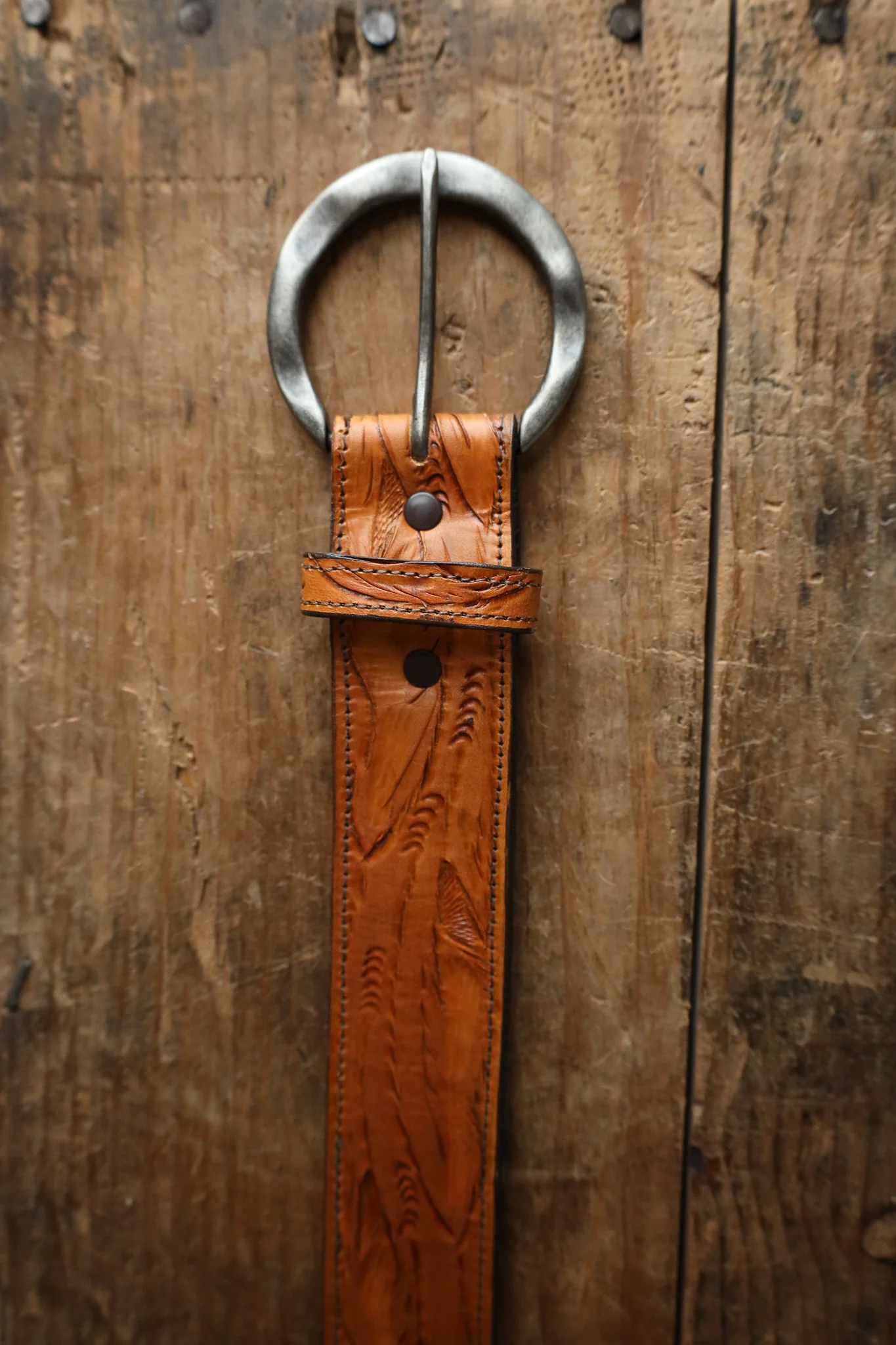 Juan Antonio Tooled Belt- Tan - Image 3