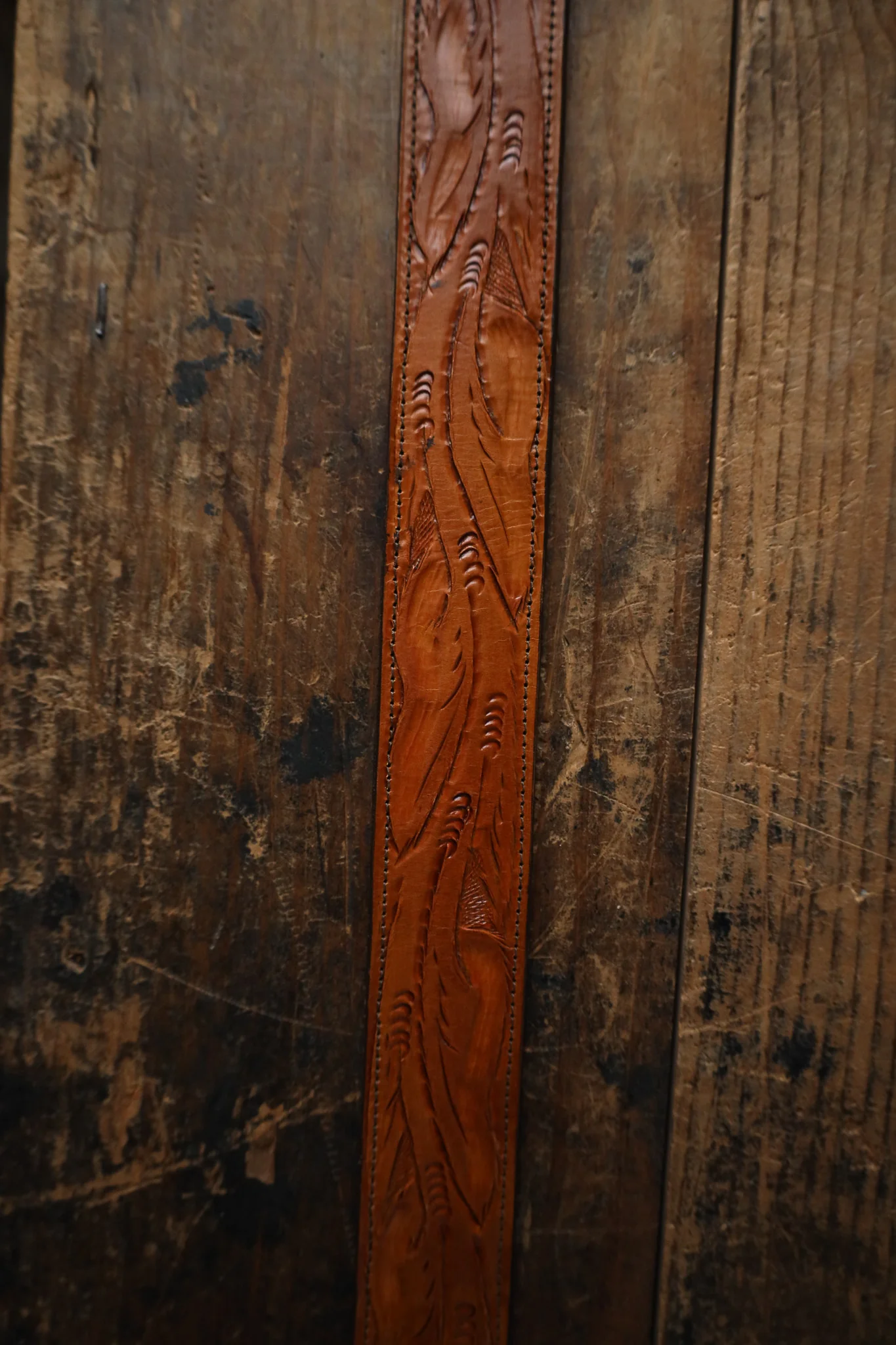 Juan Antonio Tooled Belt- Tan - Image 4