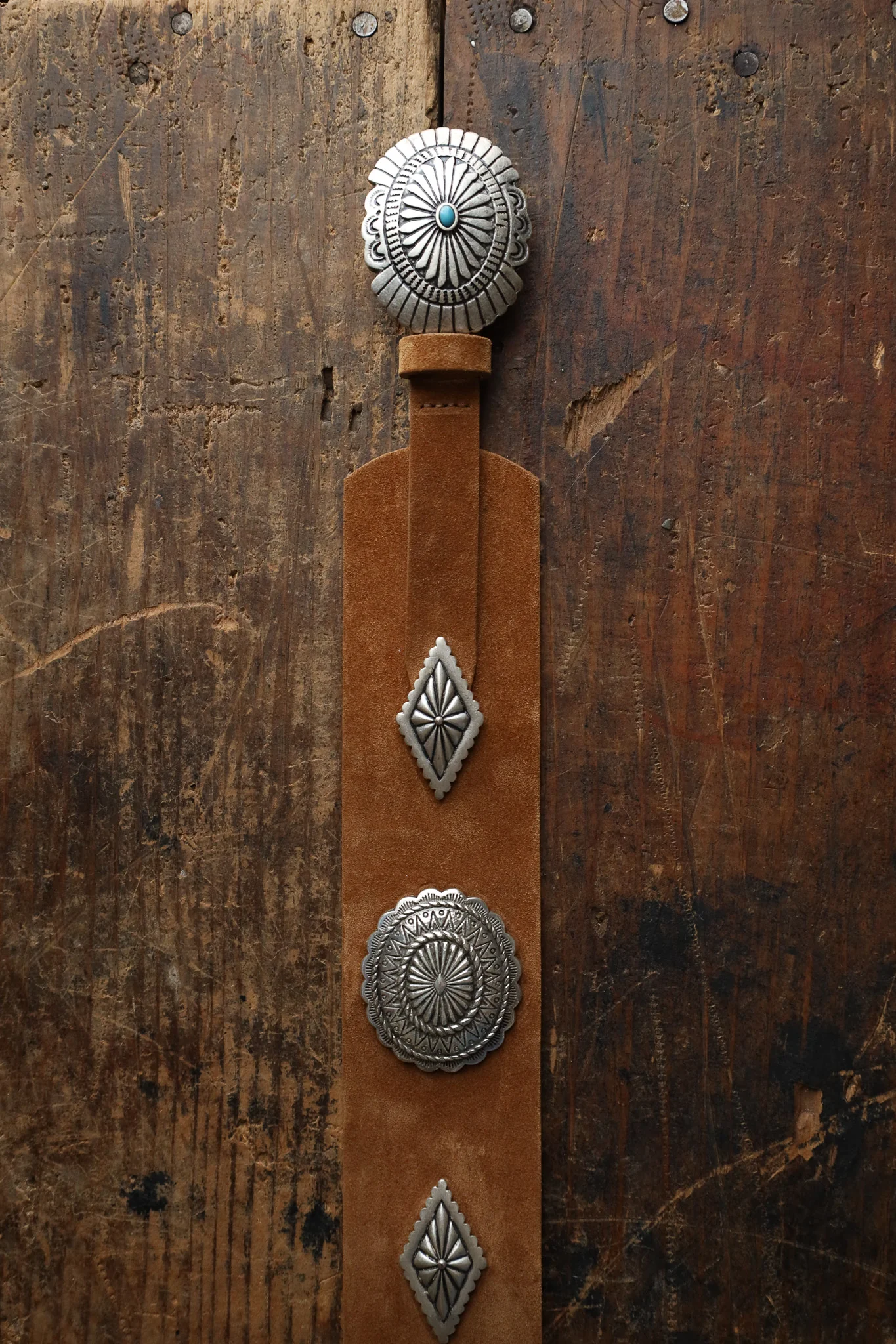 Streets Ahead Suede With Turquoise Conchos Belt - Image 3