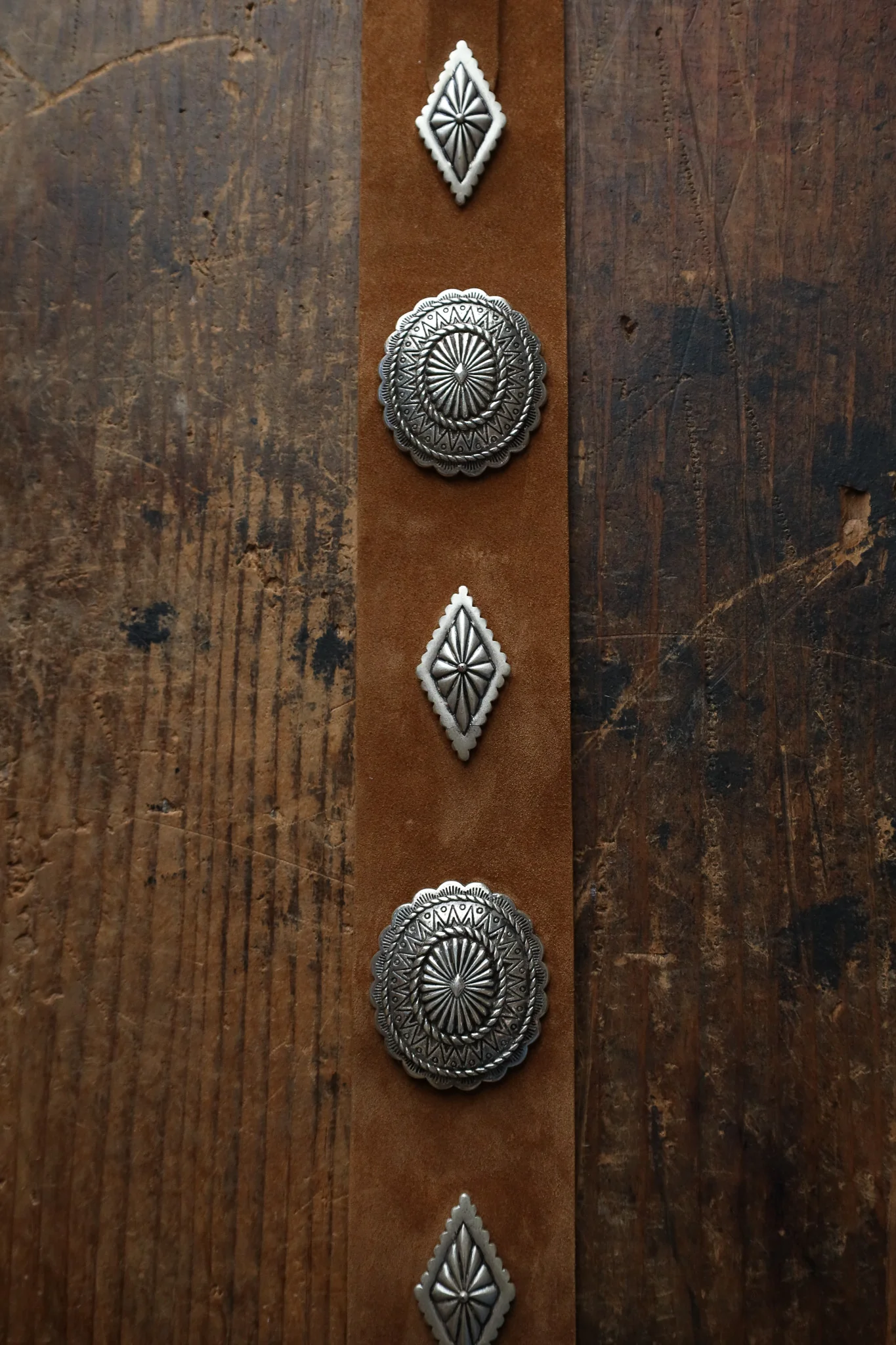 Streets Ahead Suede With Turquoise Conchos Belt - Image 5