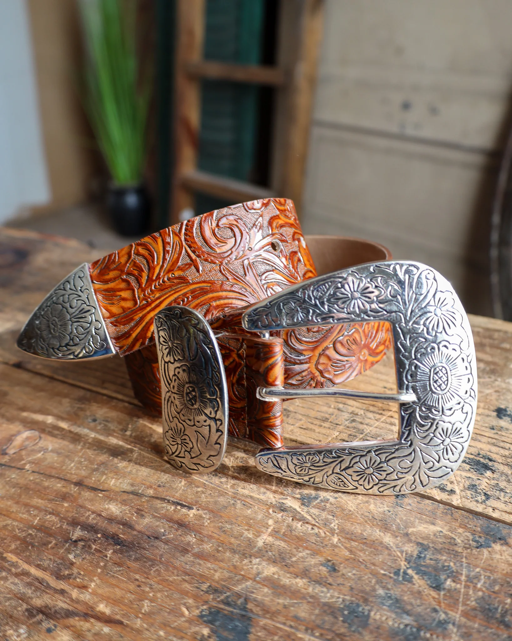 STREETS AHEAD BIG BUCKLE BELT- COGNAC - Image 7