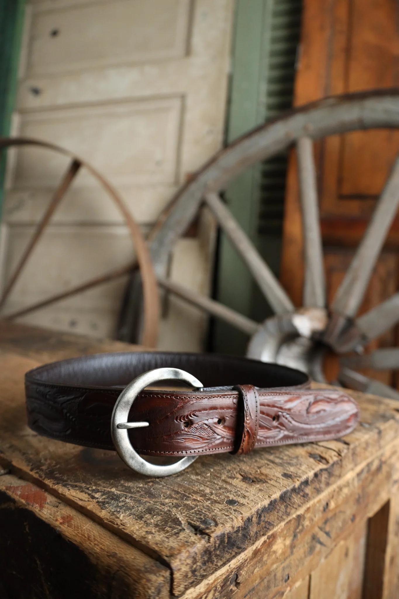 Juan Antonio Tooled Belt- Brown - Image 5
