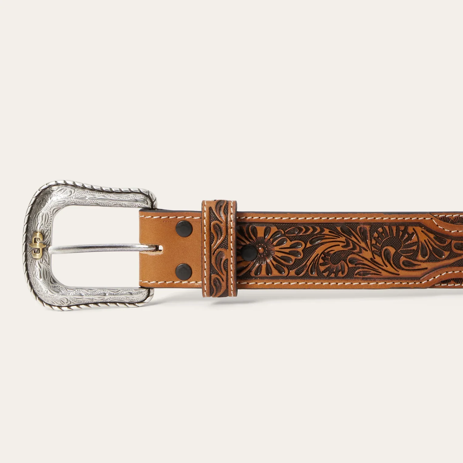 STETSON MEN'S TOOLED TAB BELT - Image 4