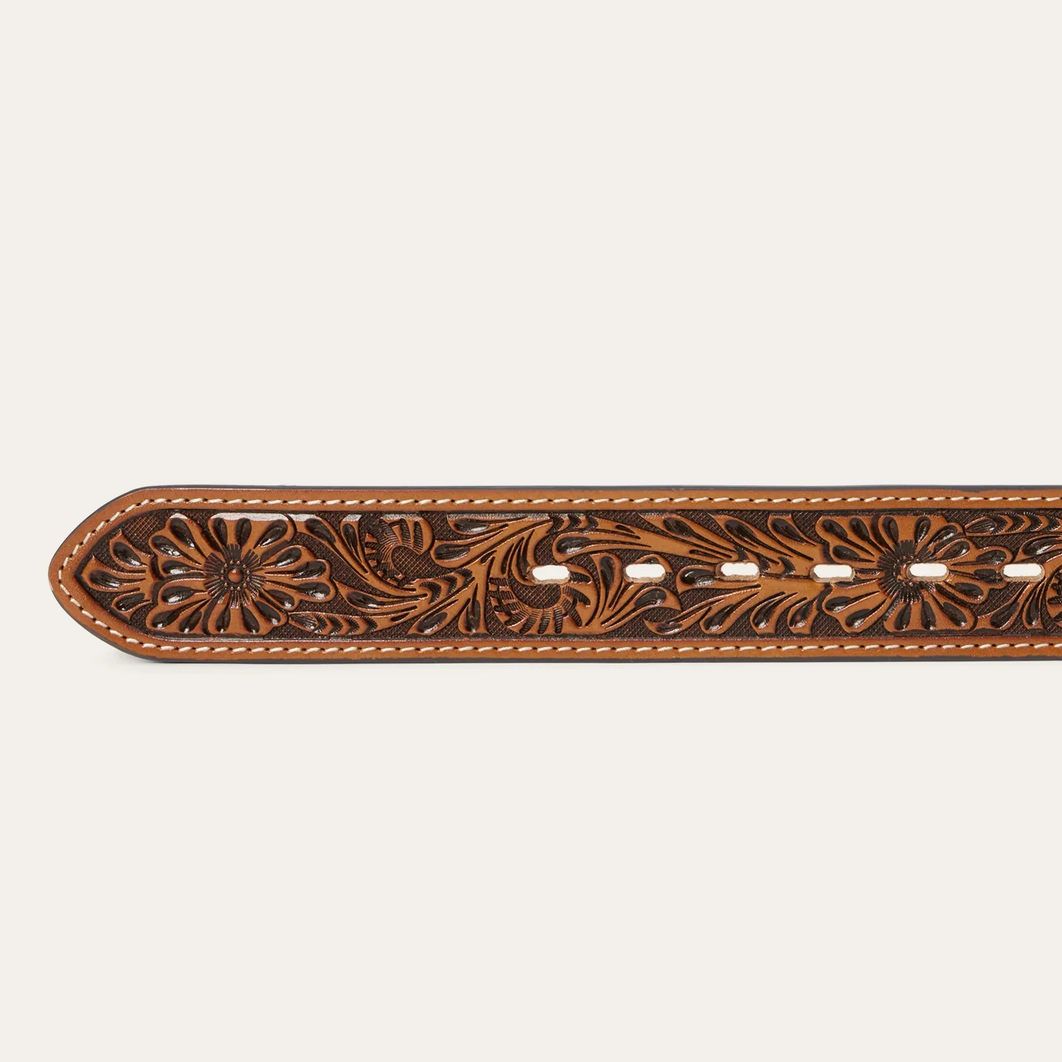STETSON MEN'S TOOLED TAB BELT - Image 5