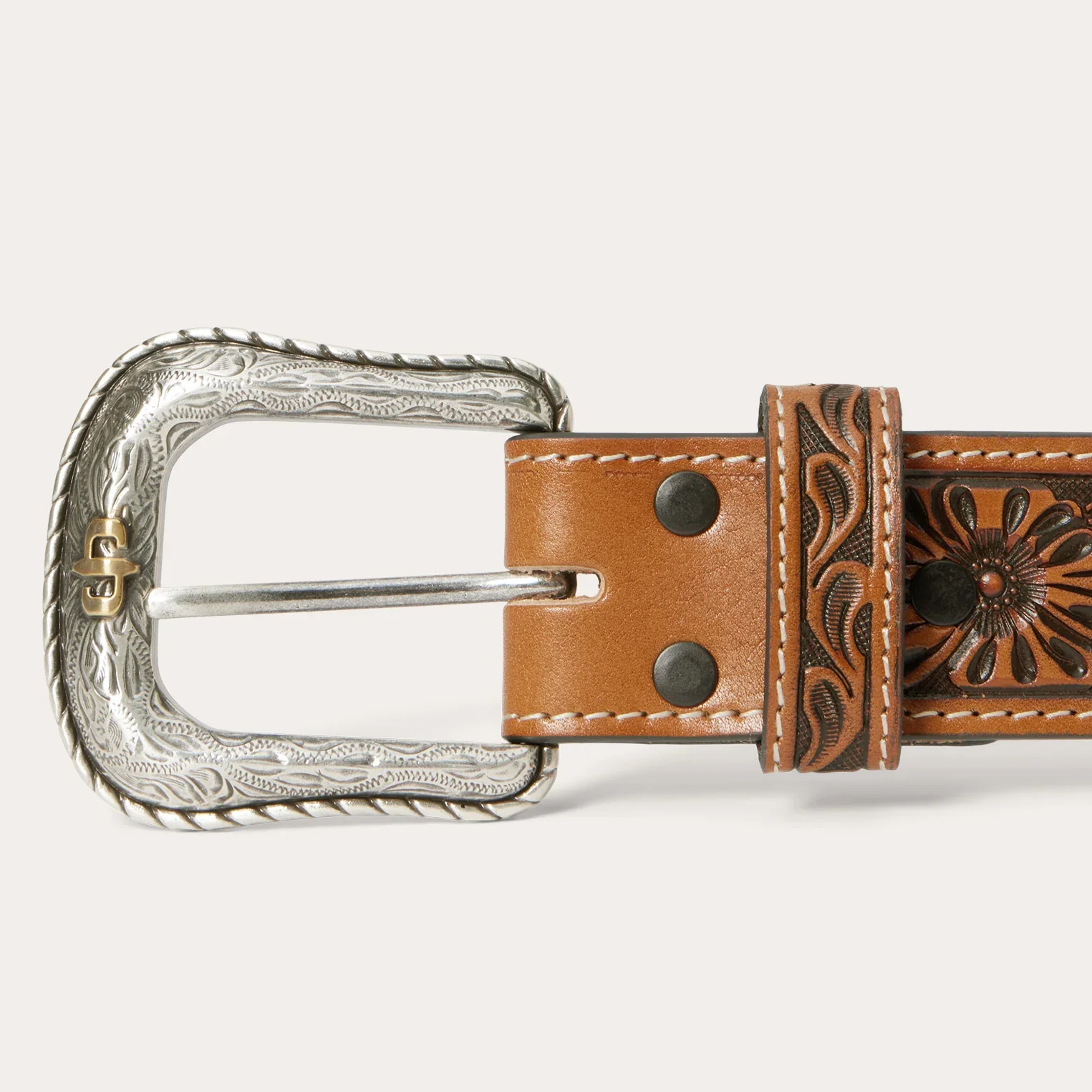 STETSON MEN'S TOOLED TAB BELT - Image 6