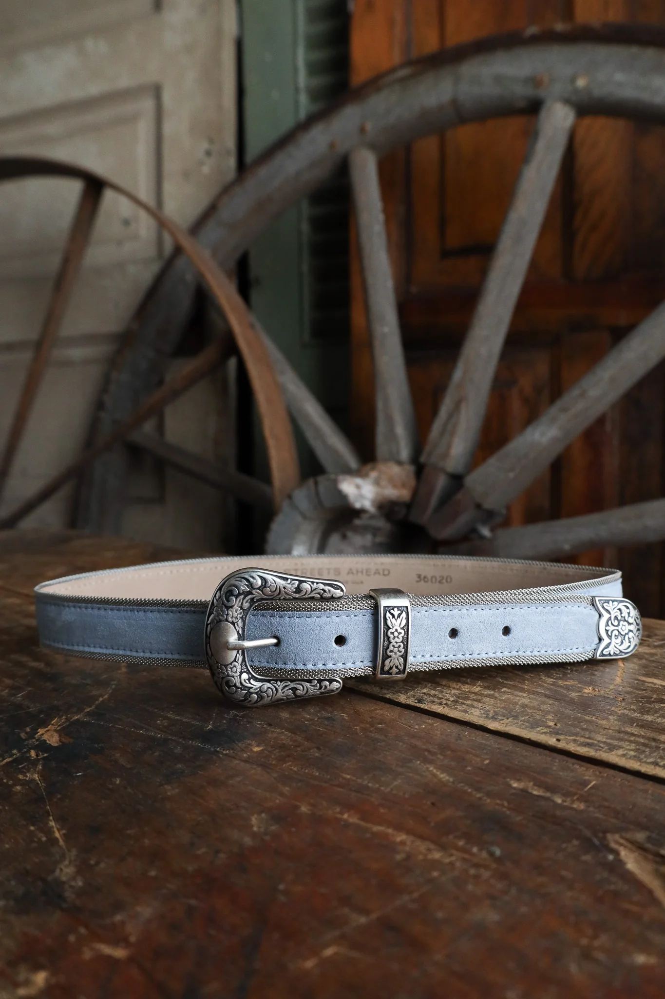 Streets Ahead Western Buckle Set With Mesh Trim Belt - Image 2