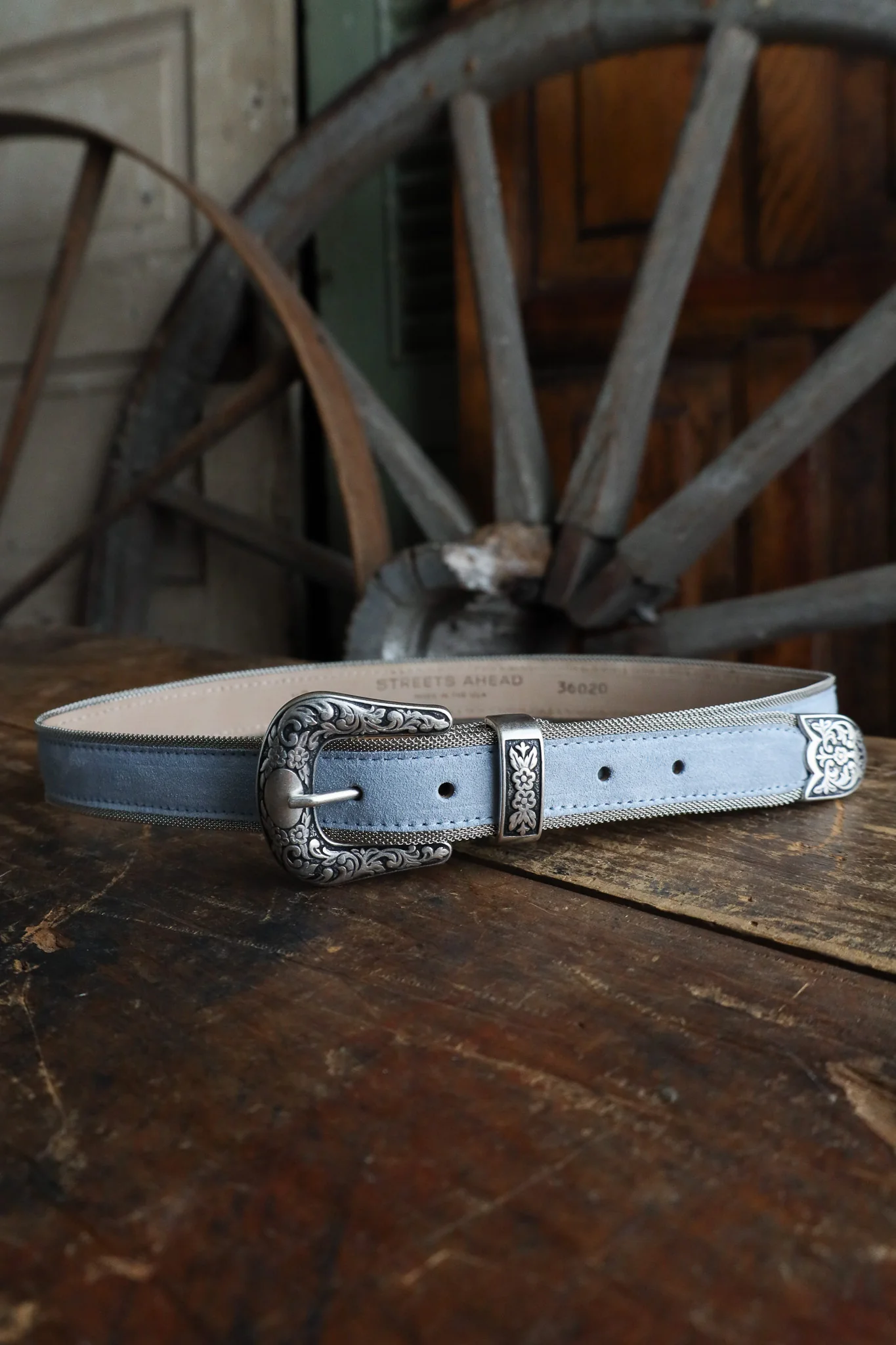 Streets Ahead Western Buckle Set With Mesh Trim Belt - Image 8