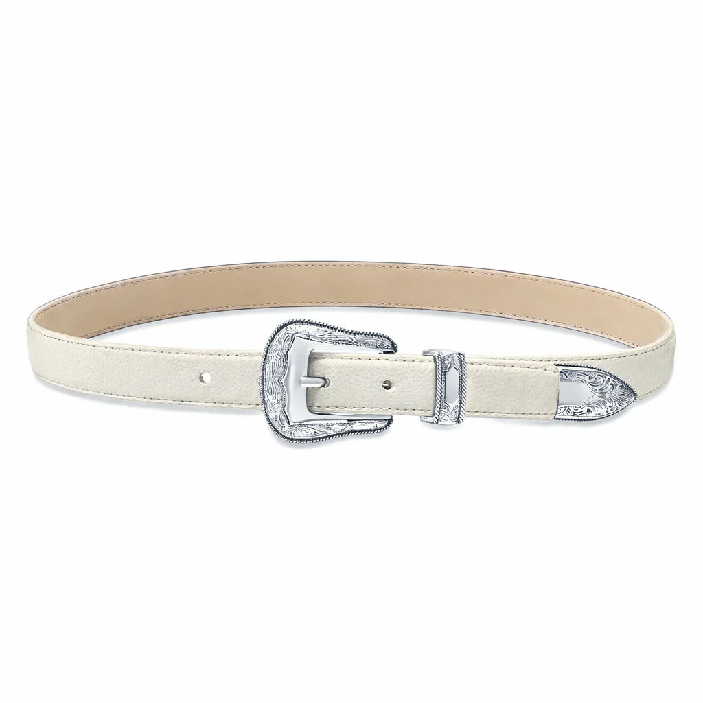 Laurel and Gold Westlake Belt- Eggshell