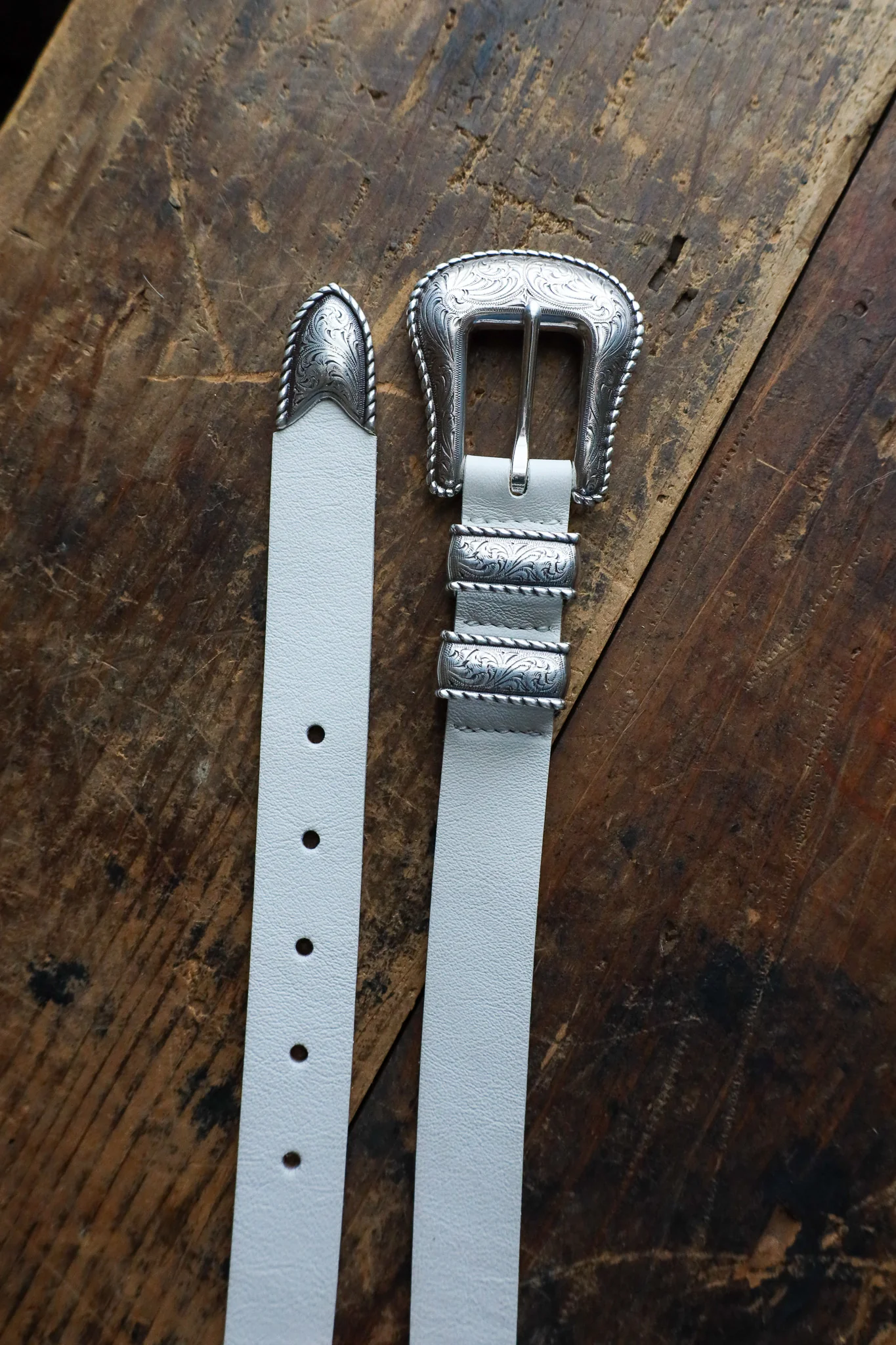 Streets Ahead Western Silver Buckle Set Belt - Image 4