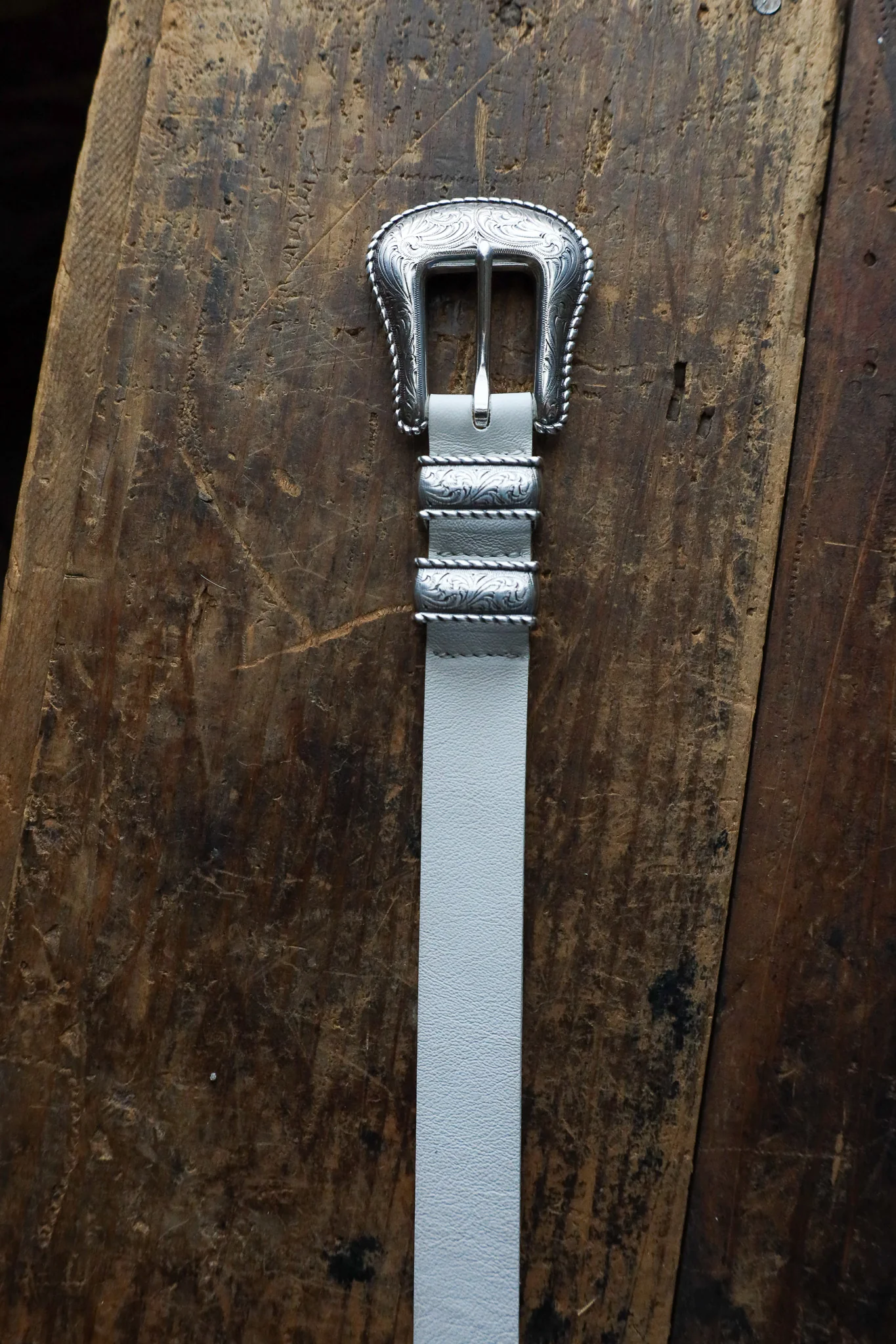 Streets Ahead Western Silver Buckle Set Belt - Image 5