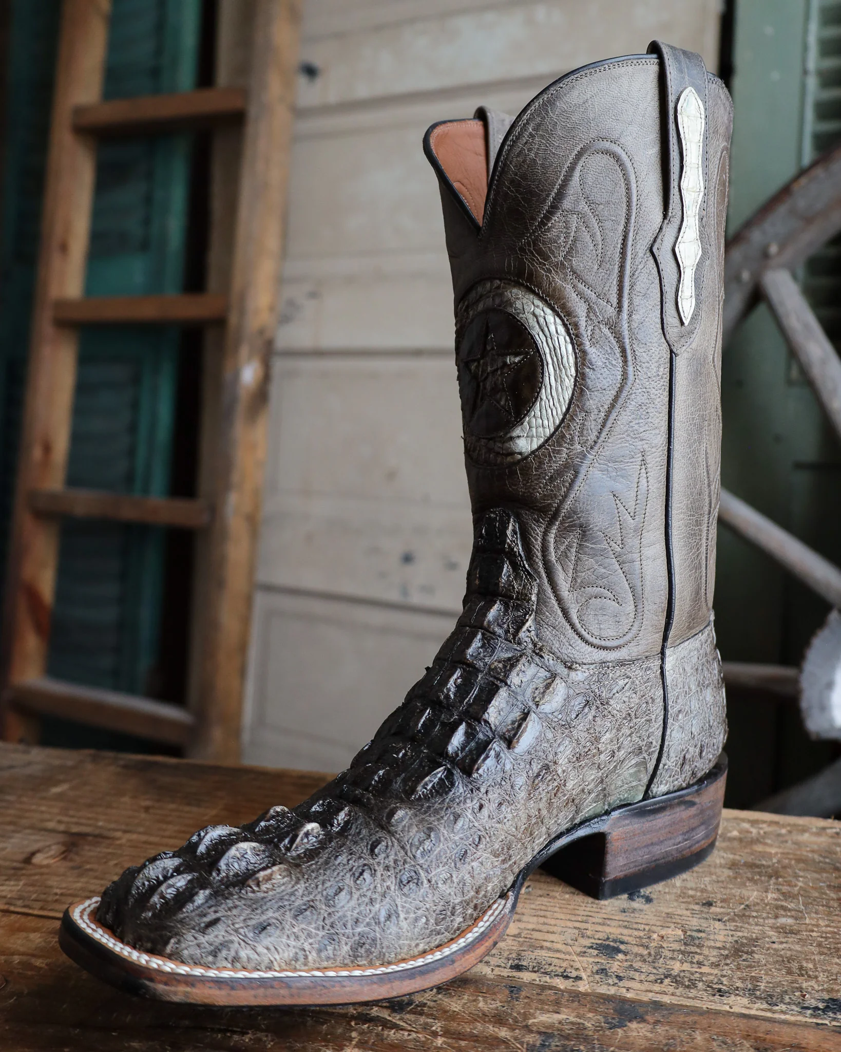Black Jack Men's Lonestar Hornback Caiman 12" Boot - Image 6