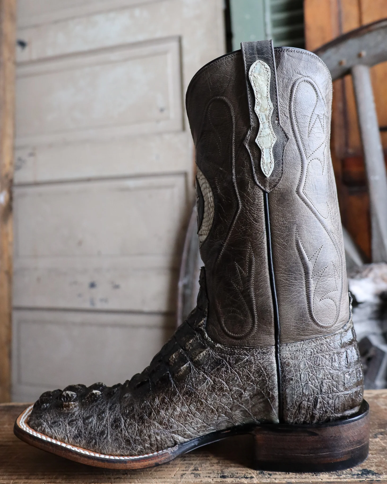 Black Jack Men's Lonestar Hornback Caiman 12" Boot - Image 7