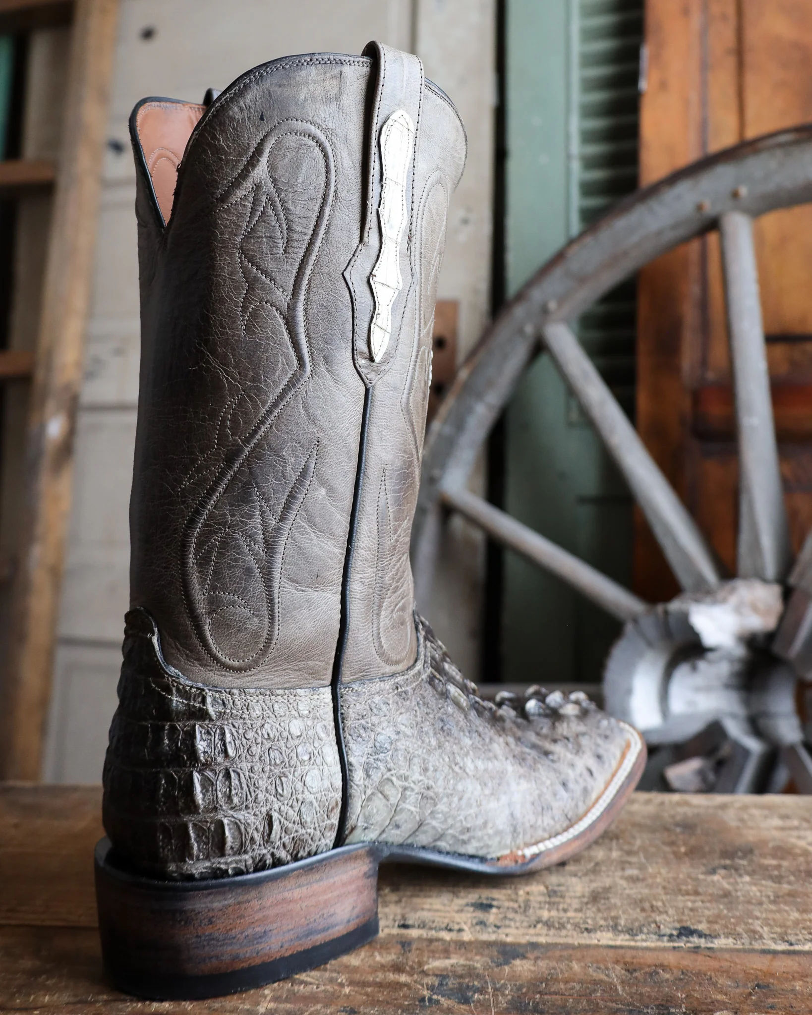 Black Jack Men's Lonestar Hornback Caiman 12" Boot - Image 8