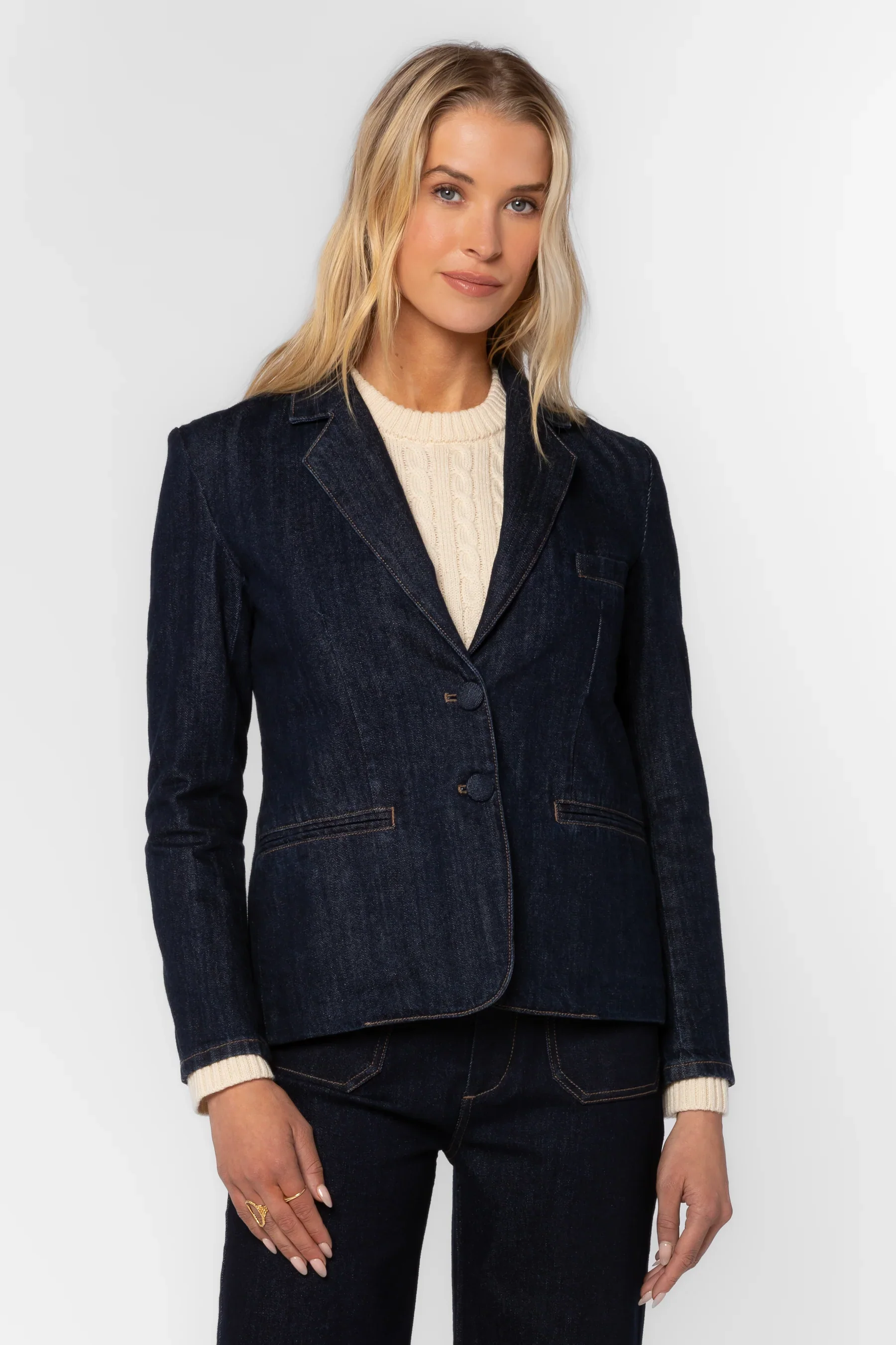 Velvet Heart Aristide Raw Blue Blazer - Image 3