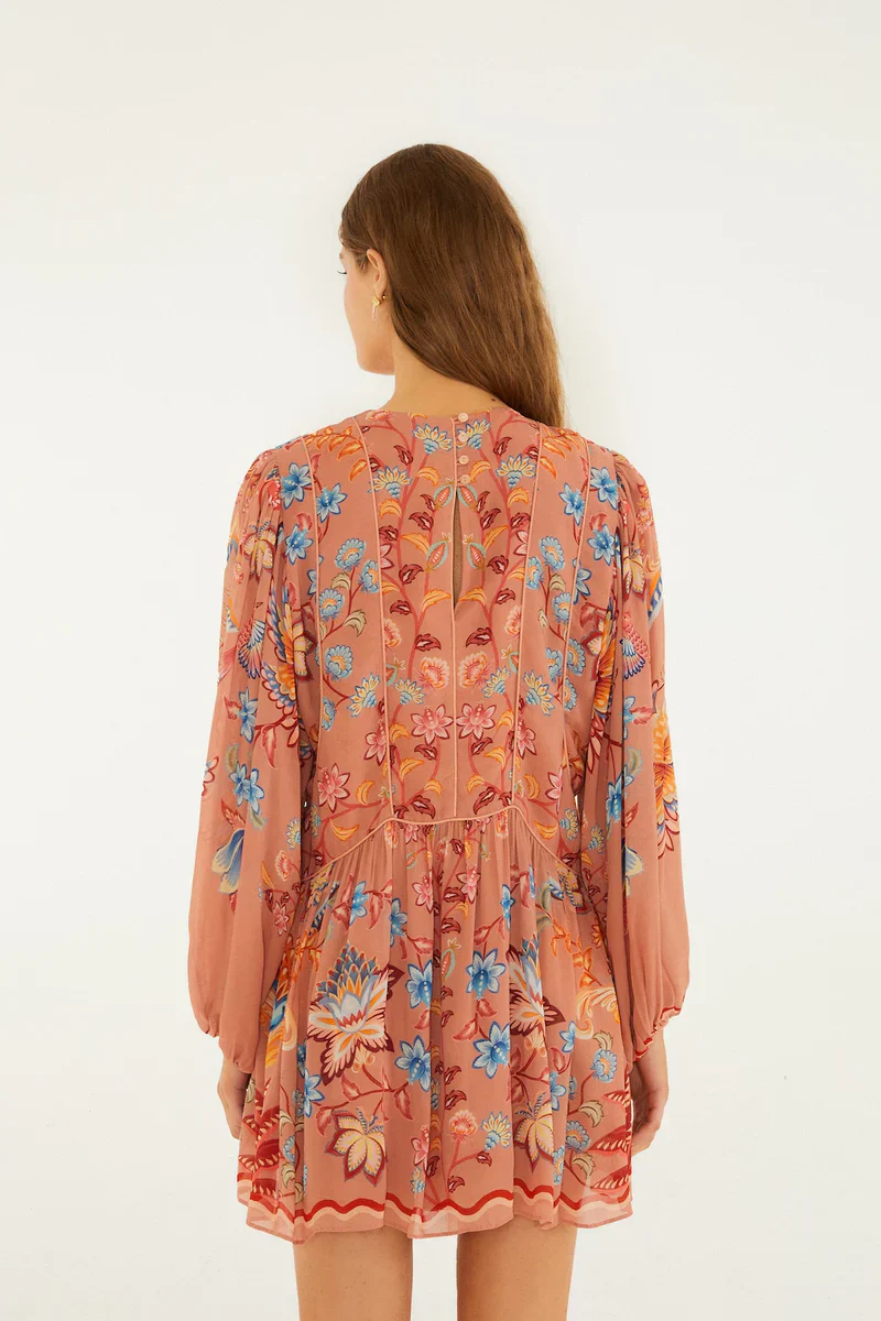 Farm Rio Boho Enhance Lace Long Sleeve Dress - Image 3