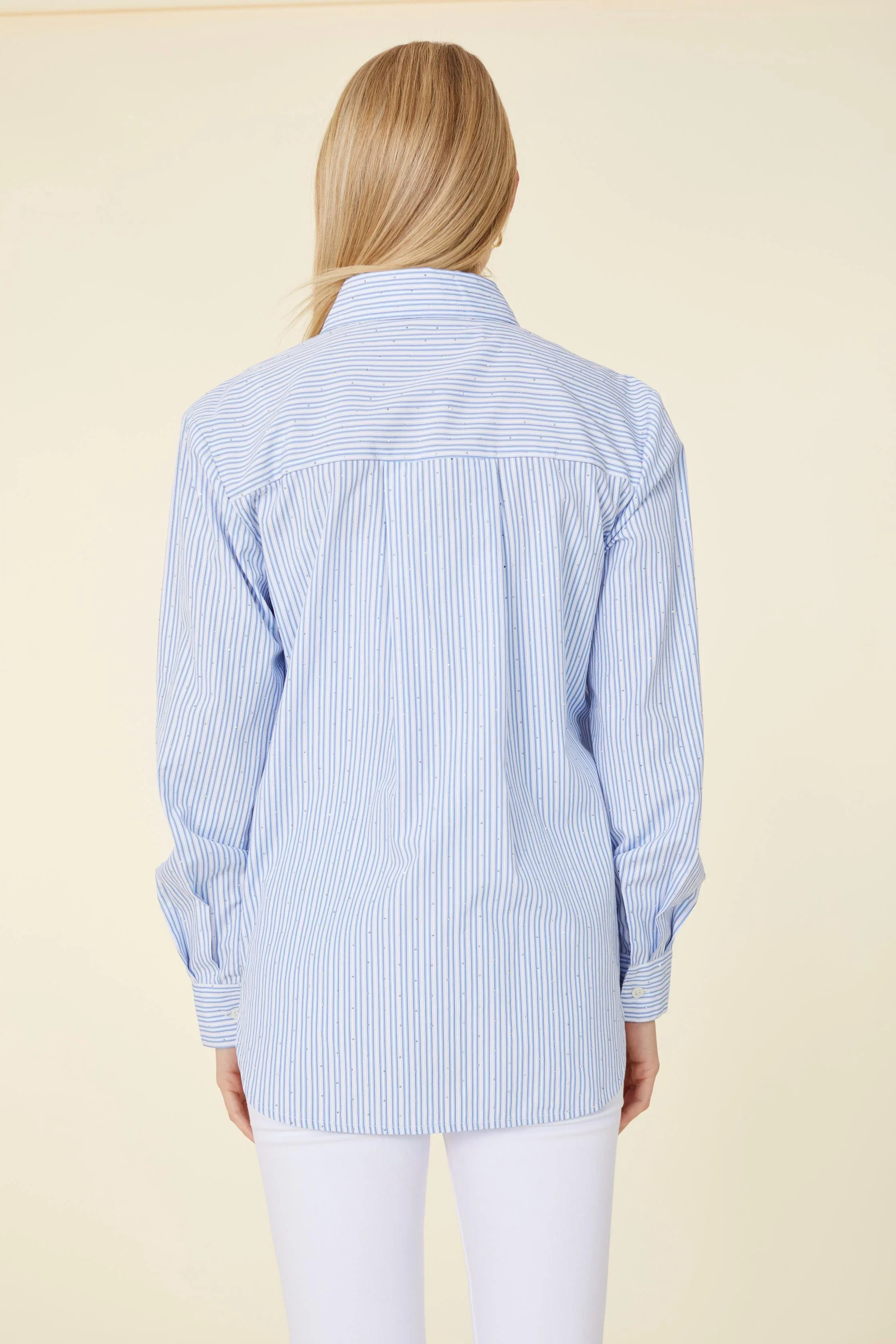 Dolce Cabo Micro Sequin Stripe Blouse - Image 4