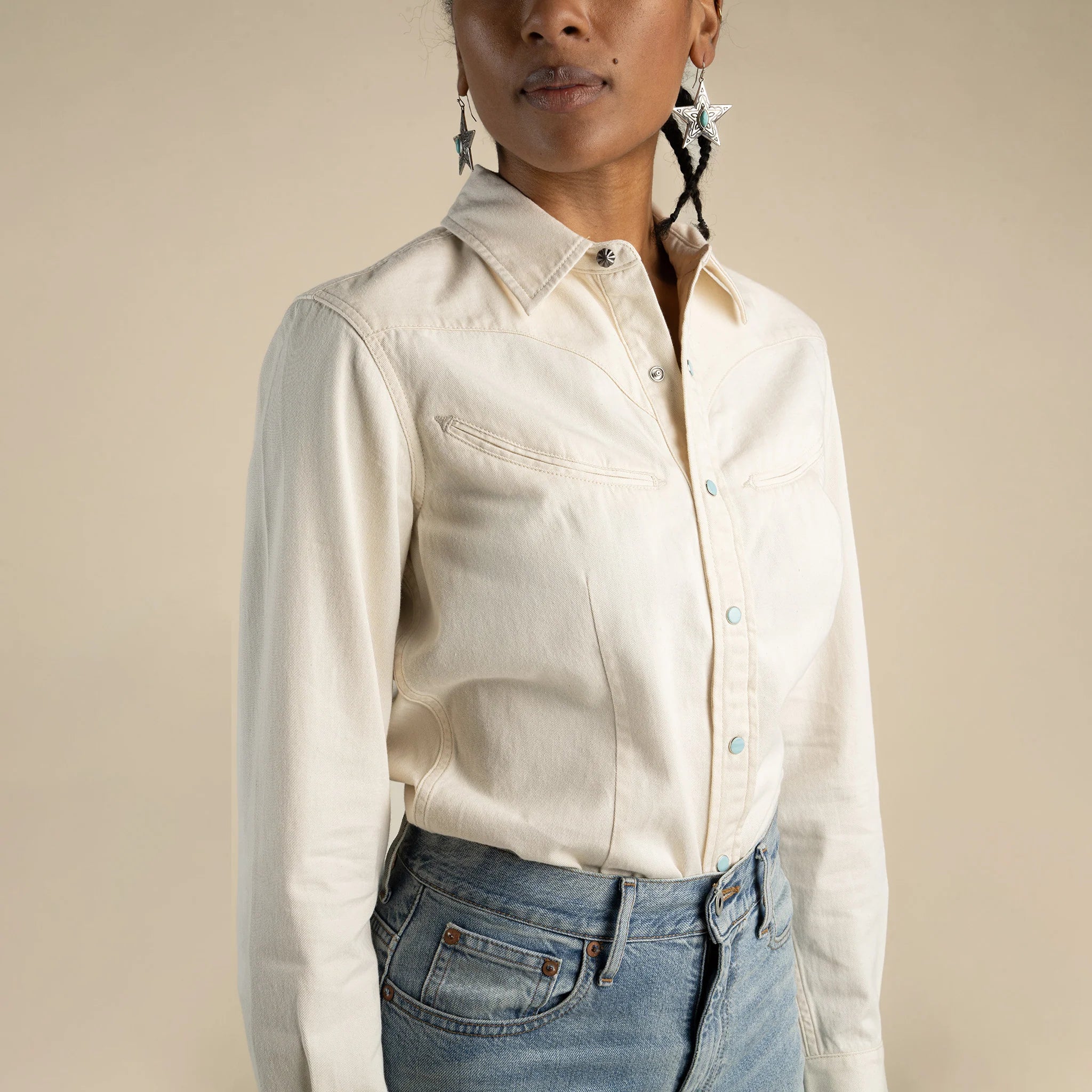 Sendero Hondo Pearl Snap Denim Shirt - Image 4
