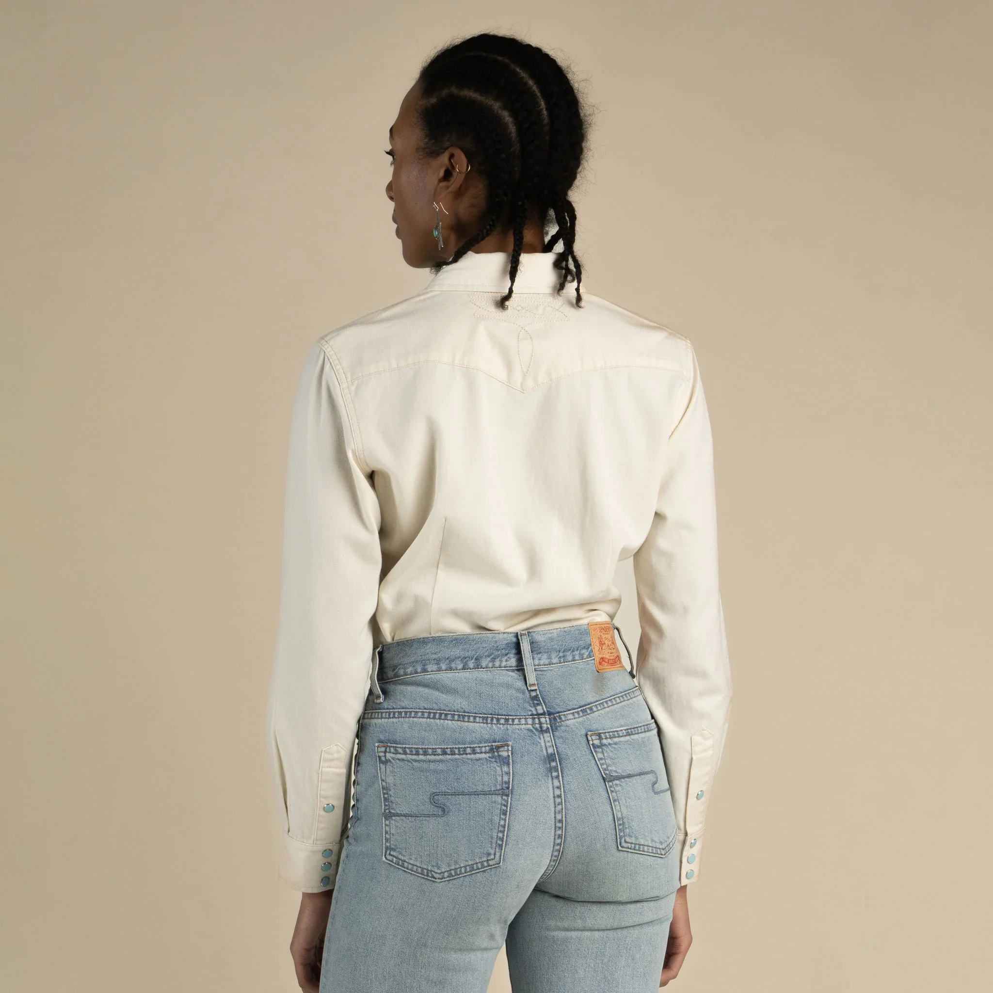 Sendero Hondo Pearl Snap Denim Shirt - Image 5