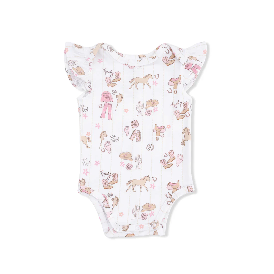 Angel Dear Cowgirl Nursery Ruffle Sleeve Bodysuit