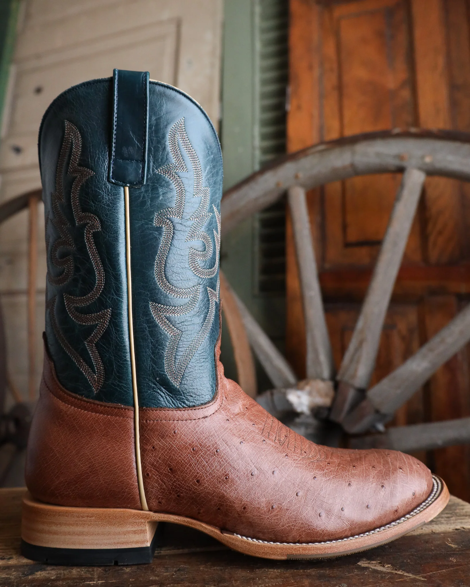 Horse Power Men's Smooth Ostrich Rum 11" Boot - Image 8