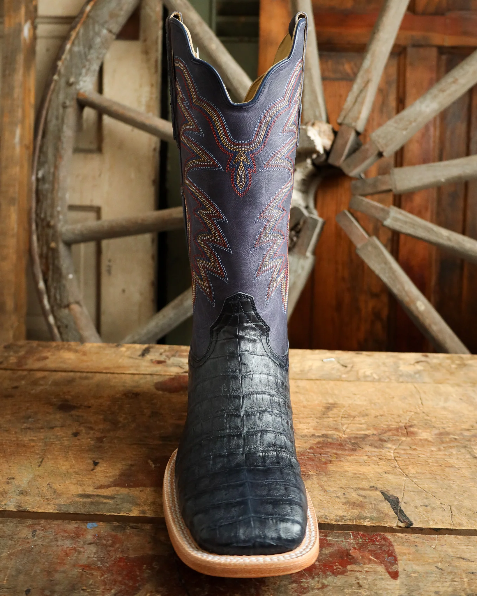 R. Watson Men's Caiman Blue Jean 13" Boot - Image 3