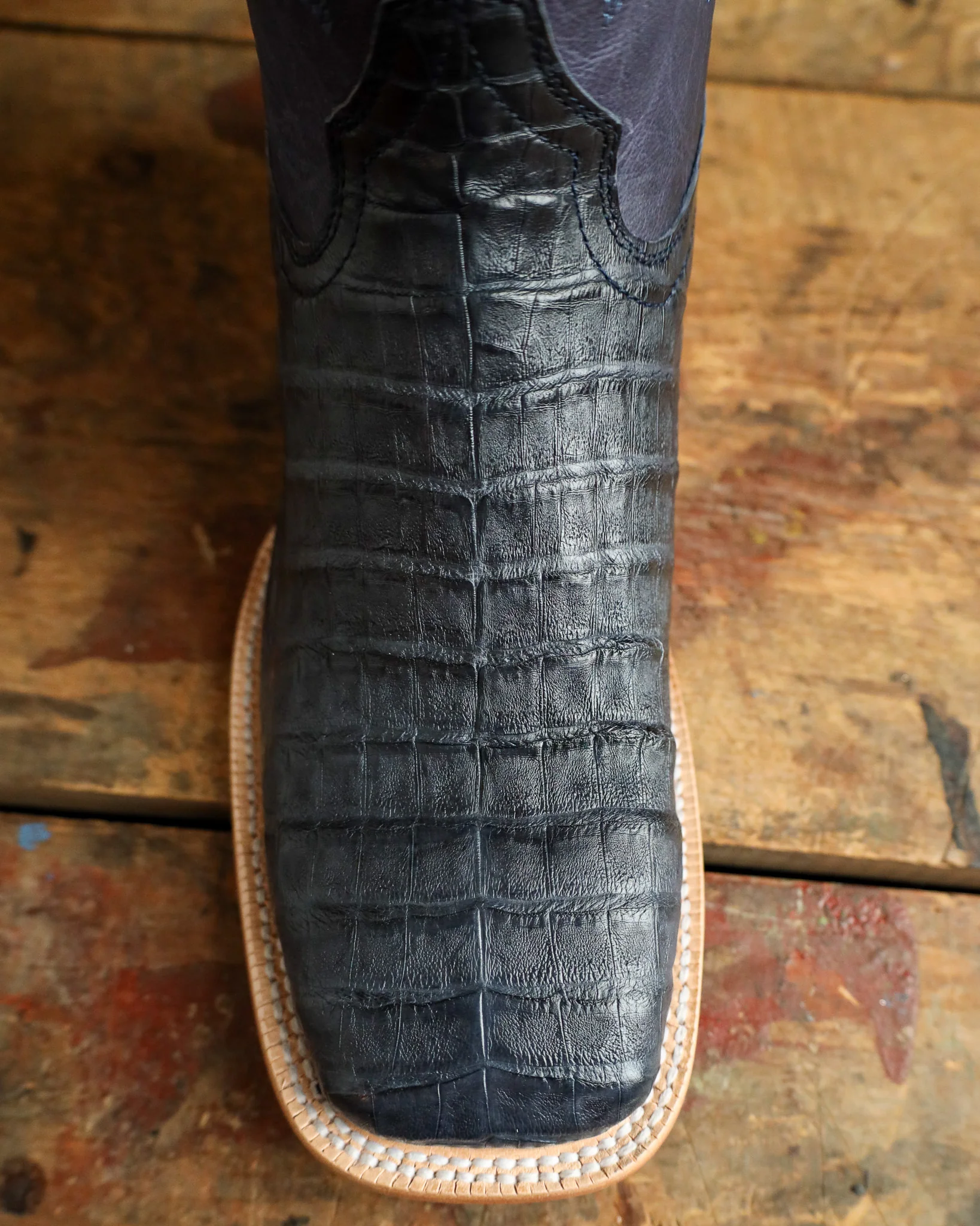 R. Watson Men's Caiman Blue Jean 13" Boot - Image 4