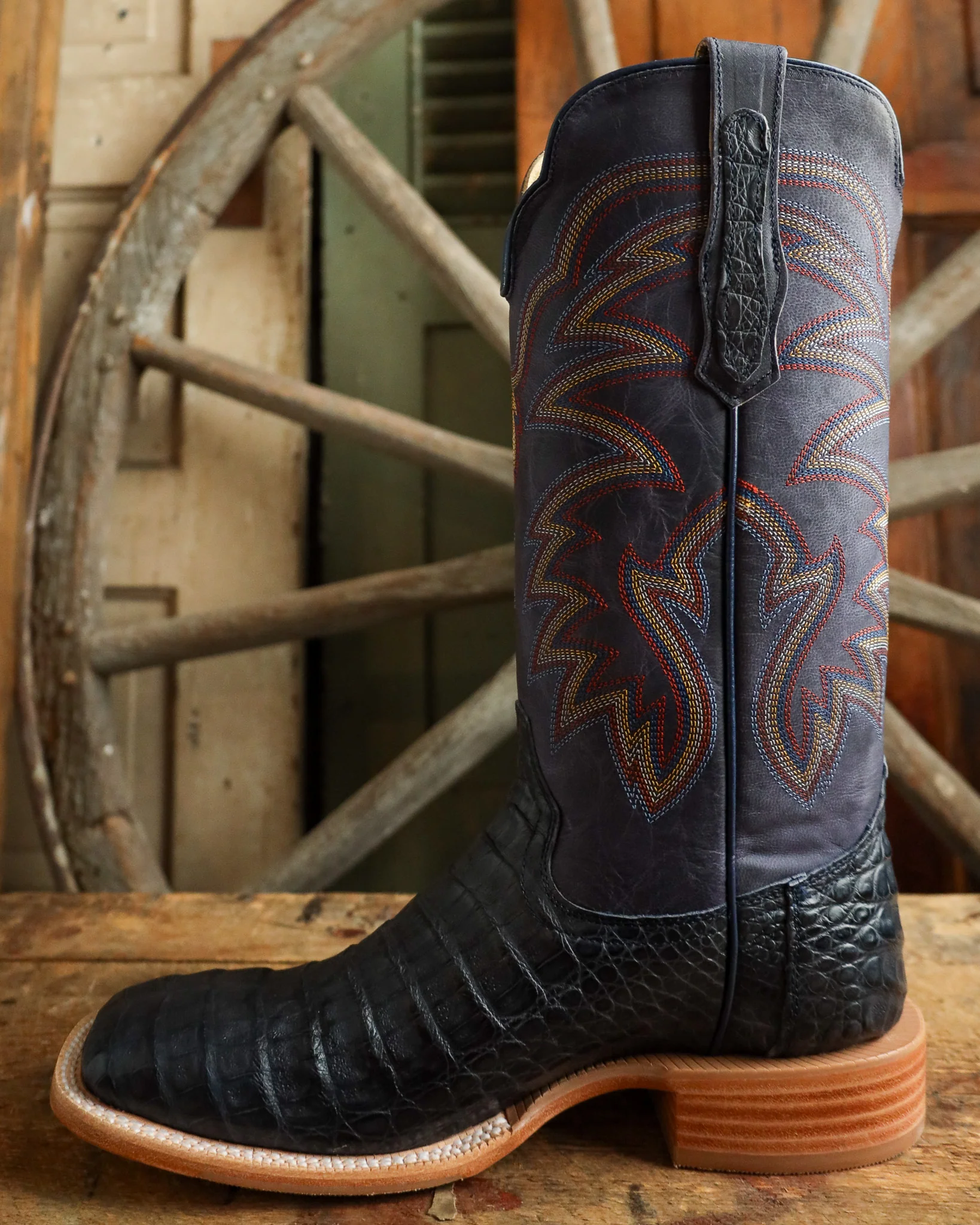 R. Watson Men's Caiman Blue Jean 13" Boot - Image 6