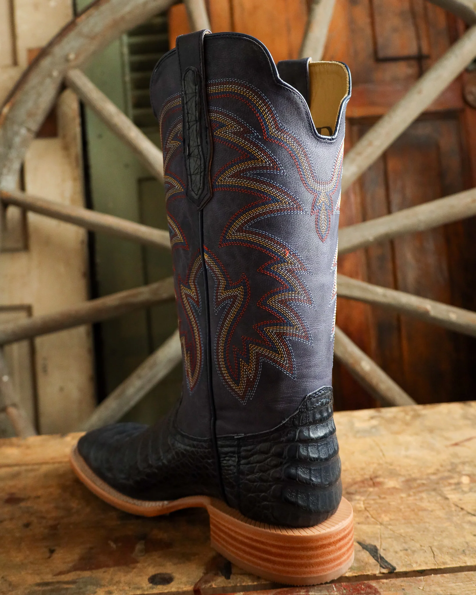 R. Watson Men's Caiman Blue Jean 13" Boot - Image 7