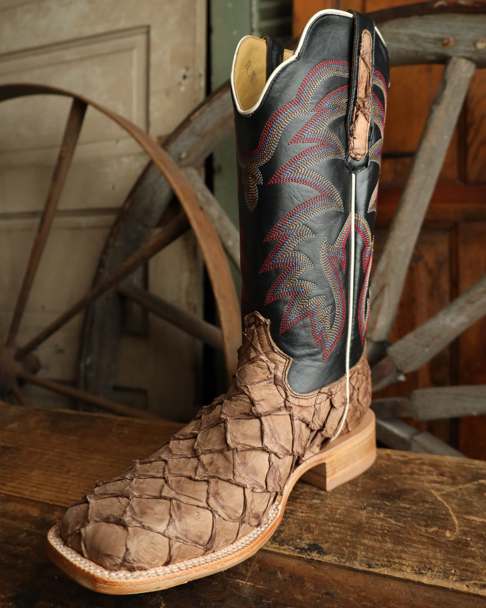 R. Watson Men's Pirarucu Oatmeal 13" Boot - Image 5