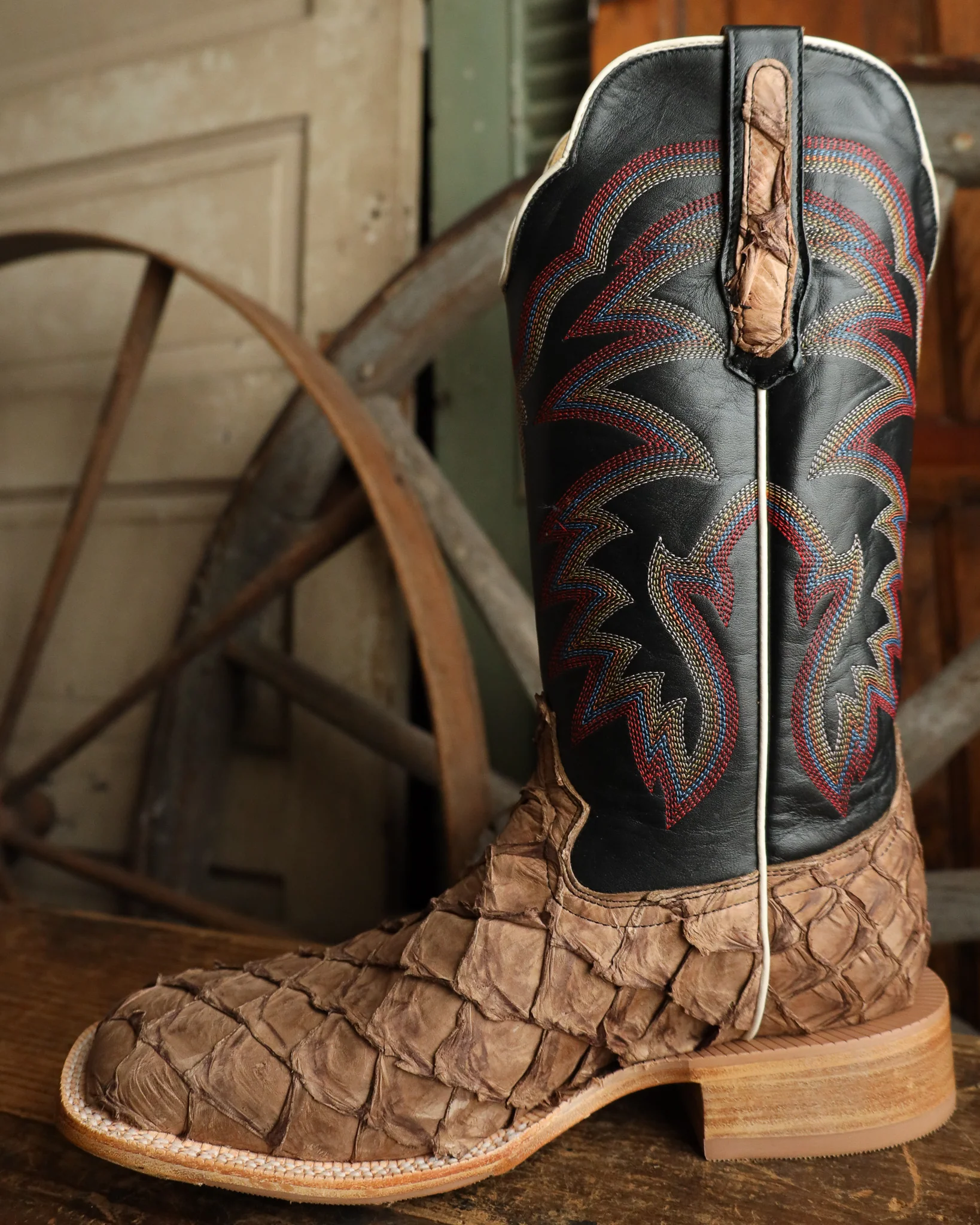 R. Watson Men's Pirarucu Oatmeal 13" Boot - Image 6