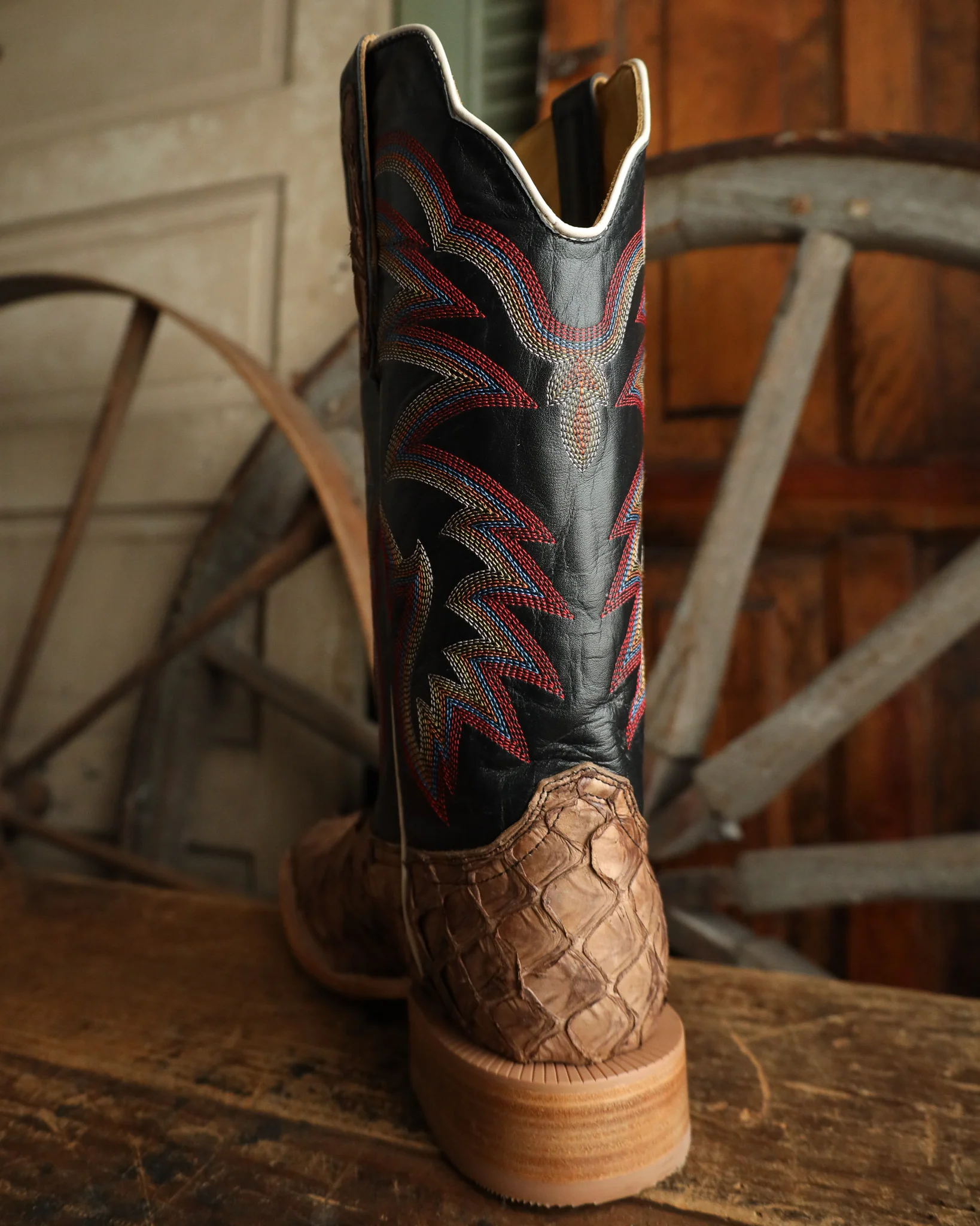 R. Watson Men's Pirarucu Oatmeal 13" Boot - Image 7