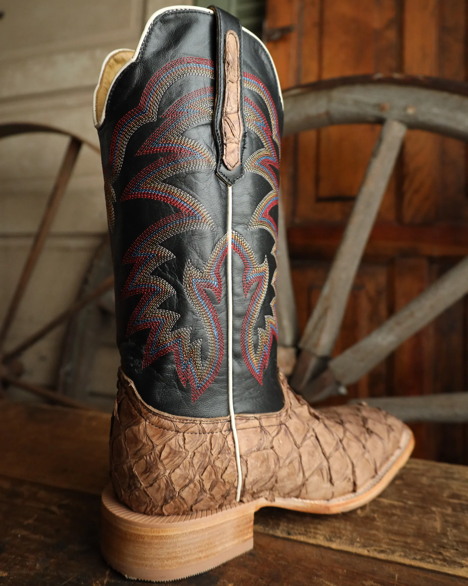 R. Watson Men's Pirarucu Oatmeal 13" Boot - Image 8